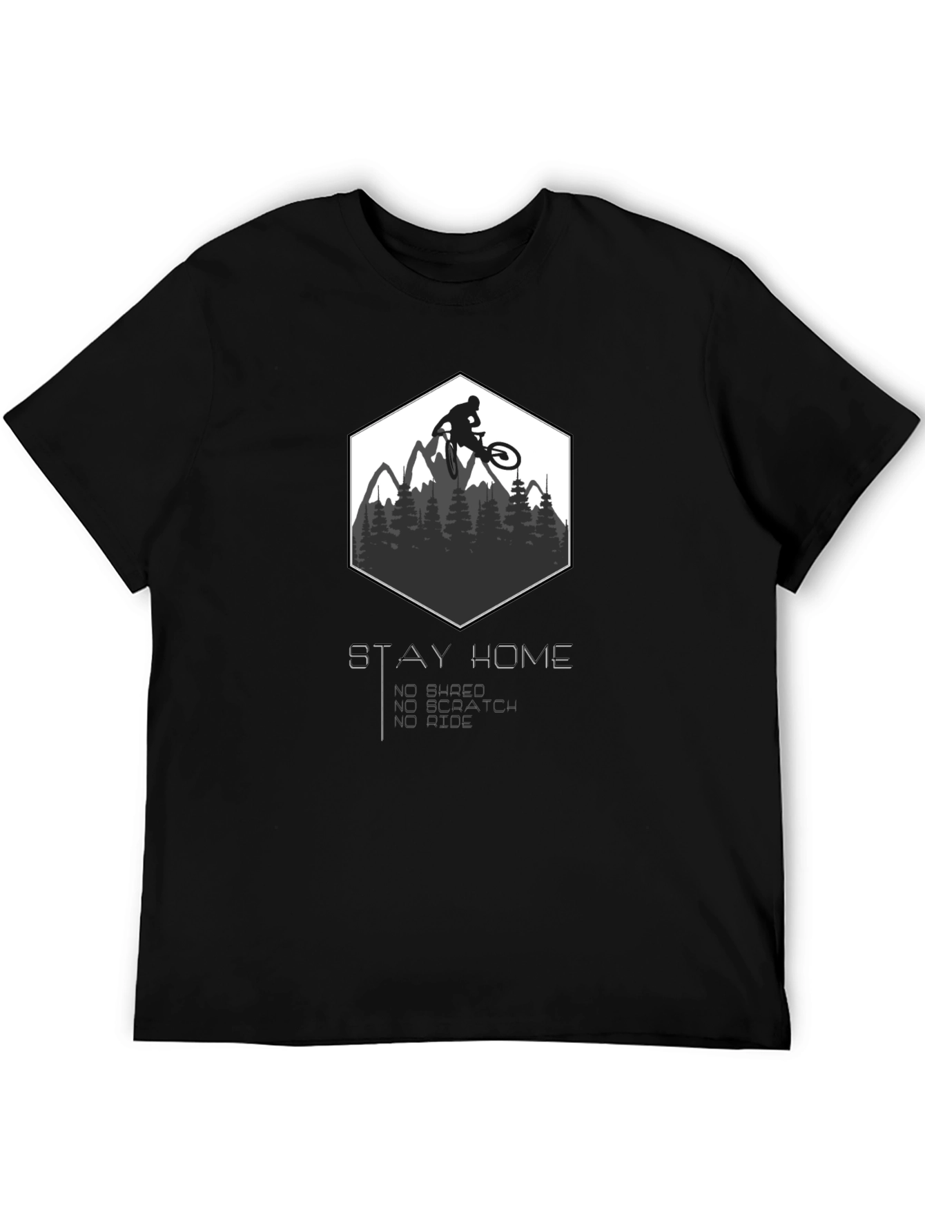Stay Home Ride On! Mountain Bike Graphic Tee