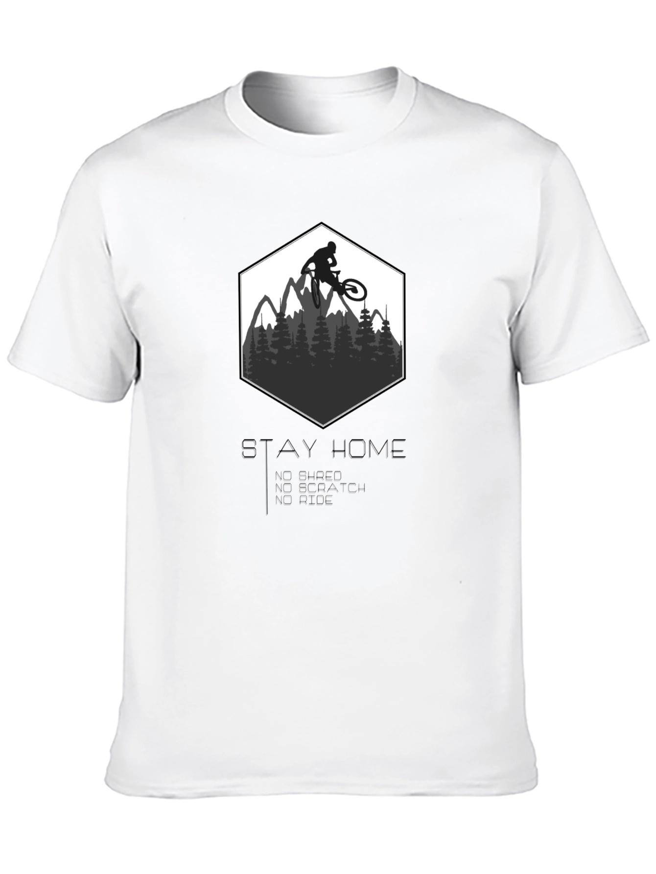 Stay Home Ride On! Mountain Bike Graphic Tee
