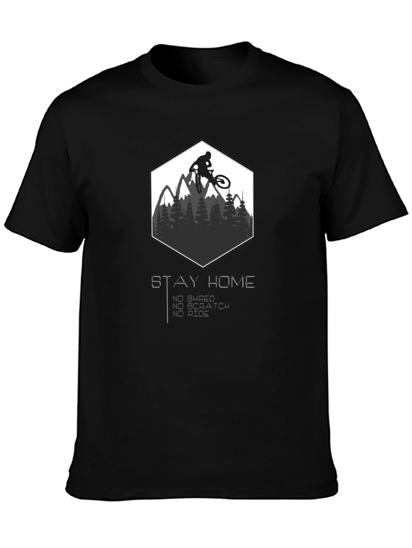 Stay Home Ride On! Mountain Bike Graphic Tee