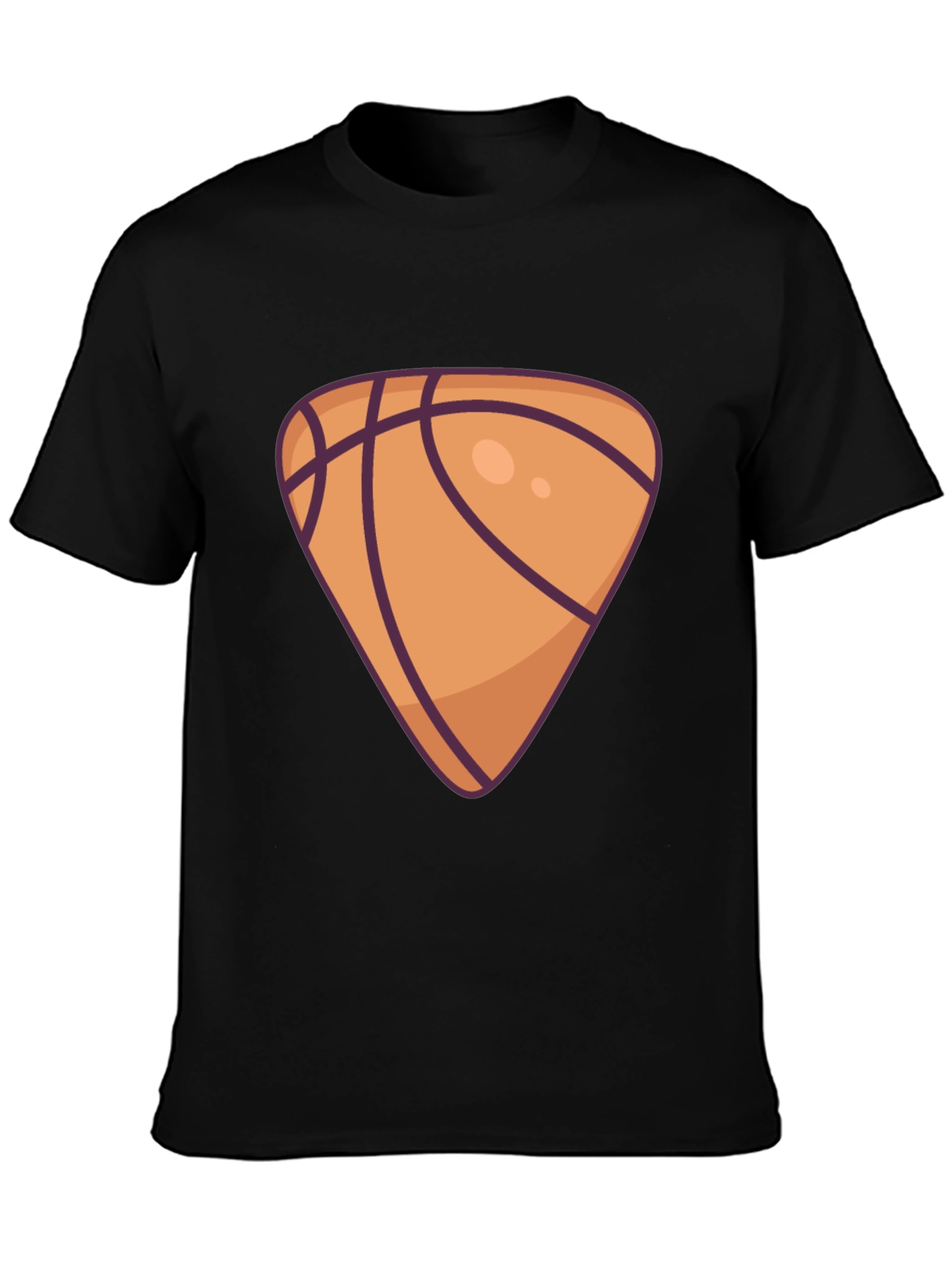 Basketball Triangle Graphic Black T-Shirt