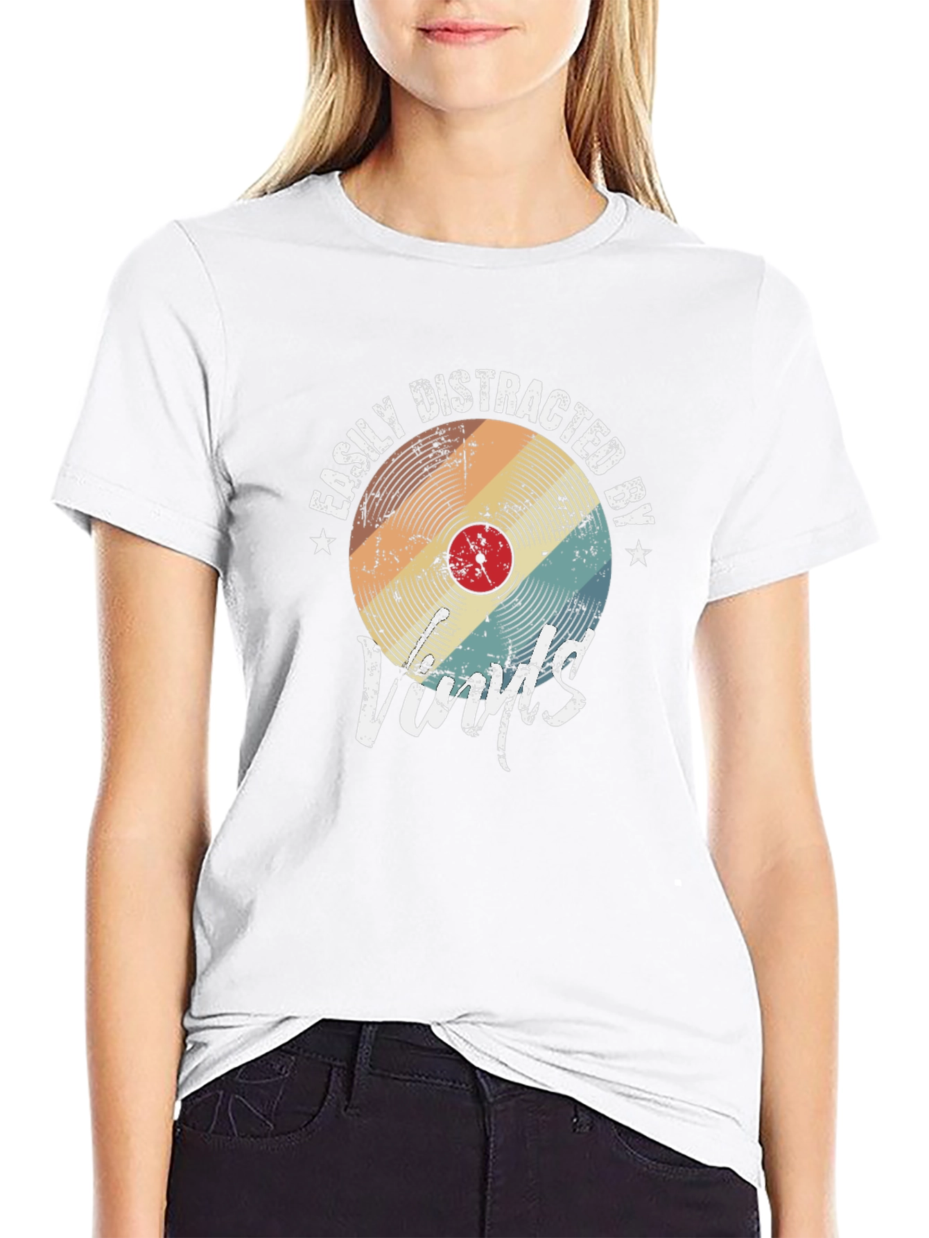 Easily Distracted by Vinyls Graphic T-Shirt