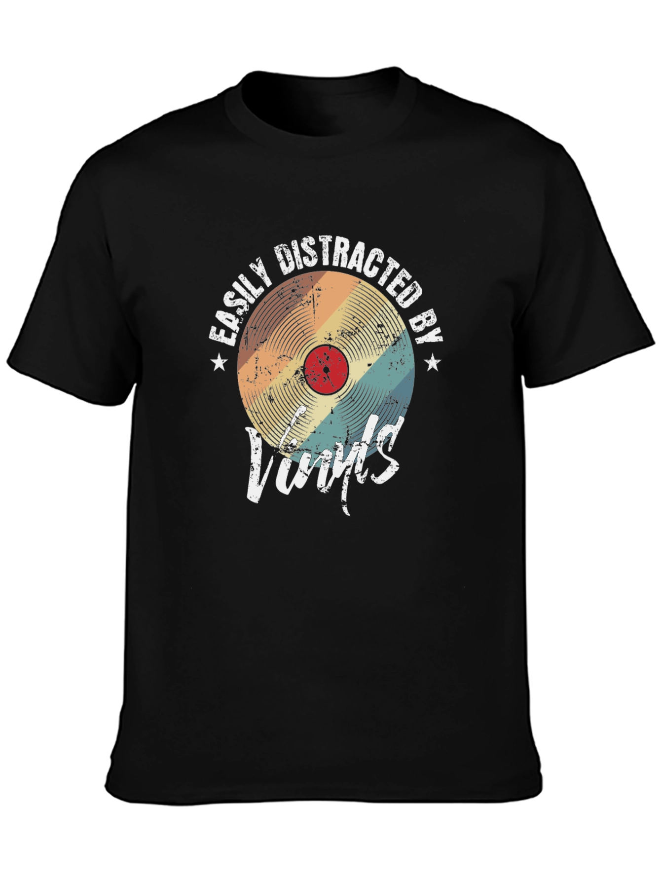 Easily Distracted by Vinyls Graphic T-Shirt