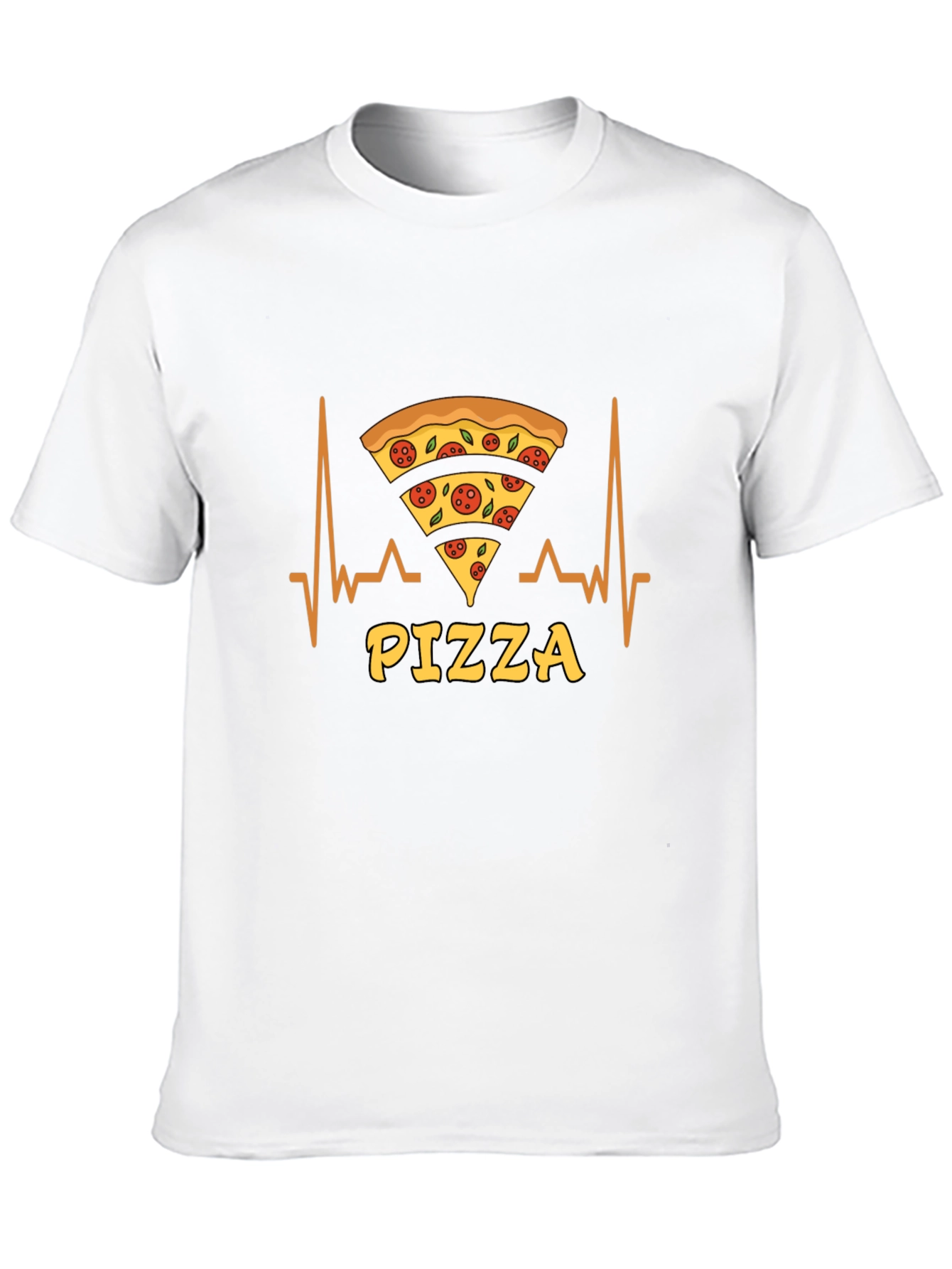 Pizza Lover T-Shirt Heartbeat Design