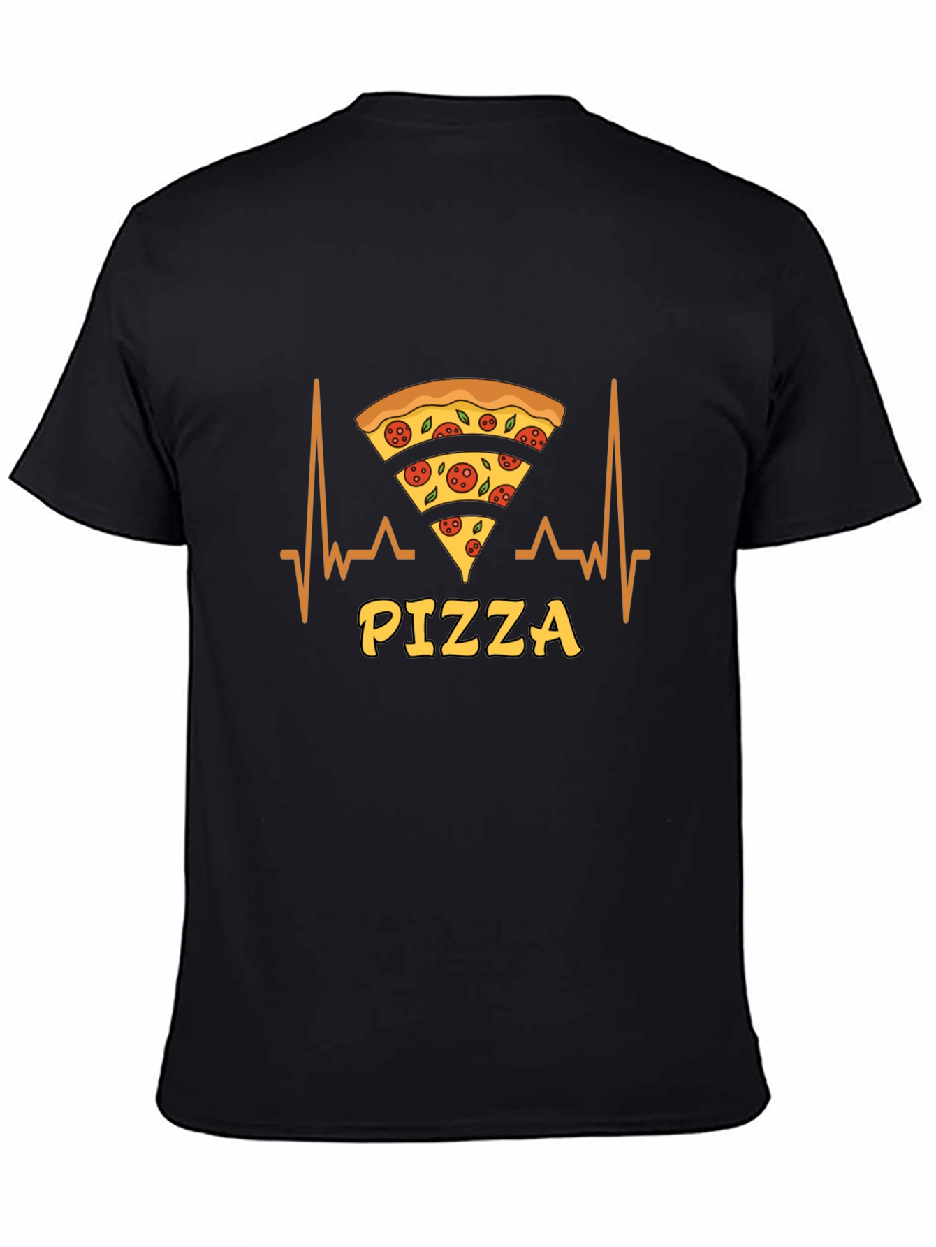 Pizza Lover T-Shirt Heartbeat Design