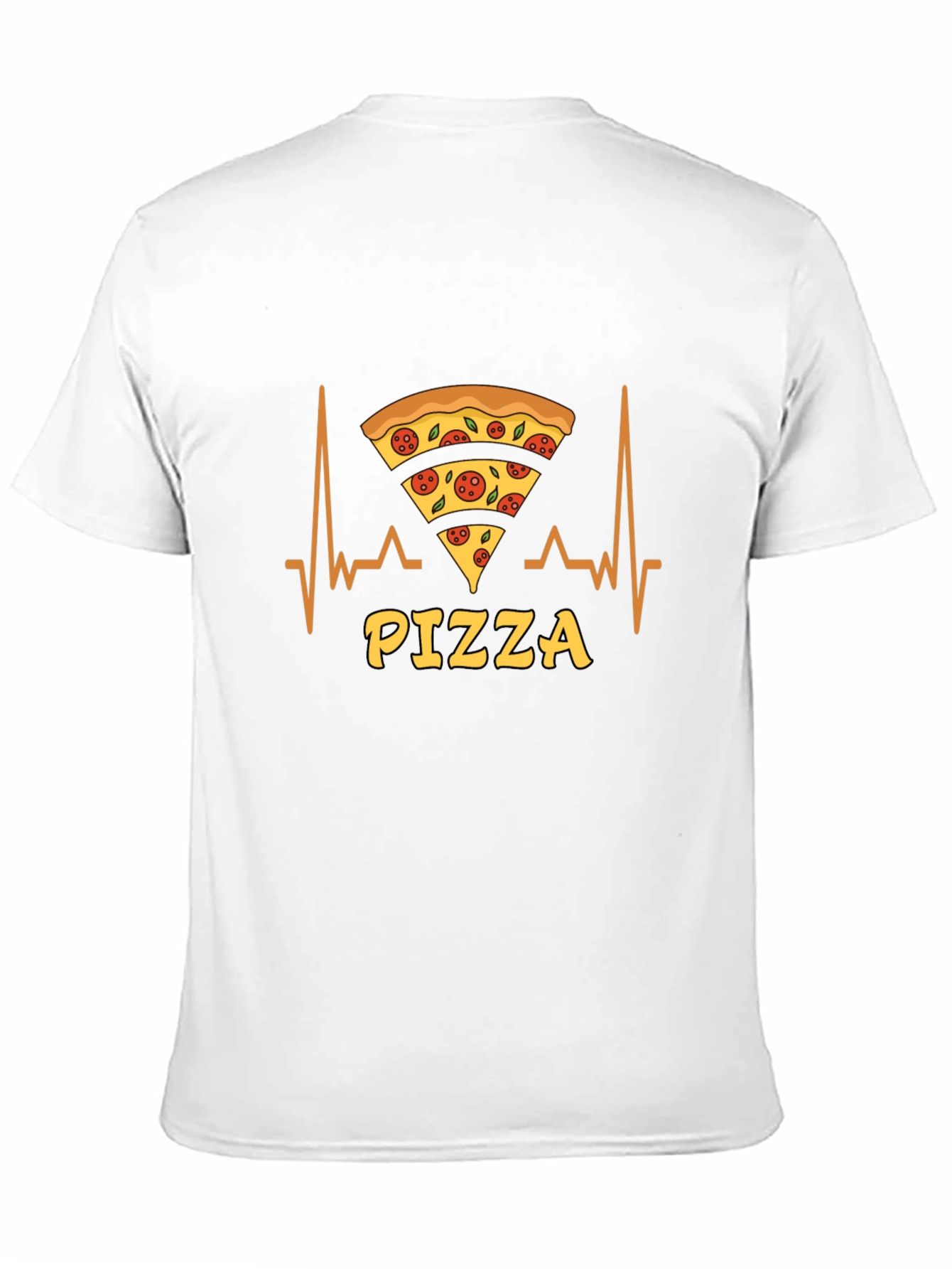 Pizza Lover T-Shirt Heartbeat Design