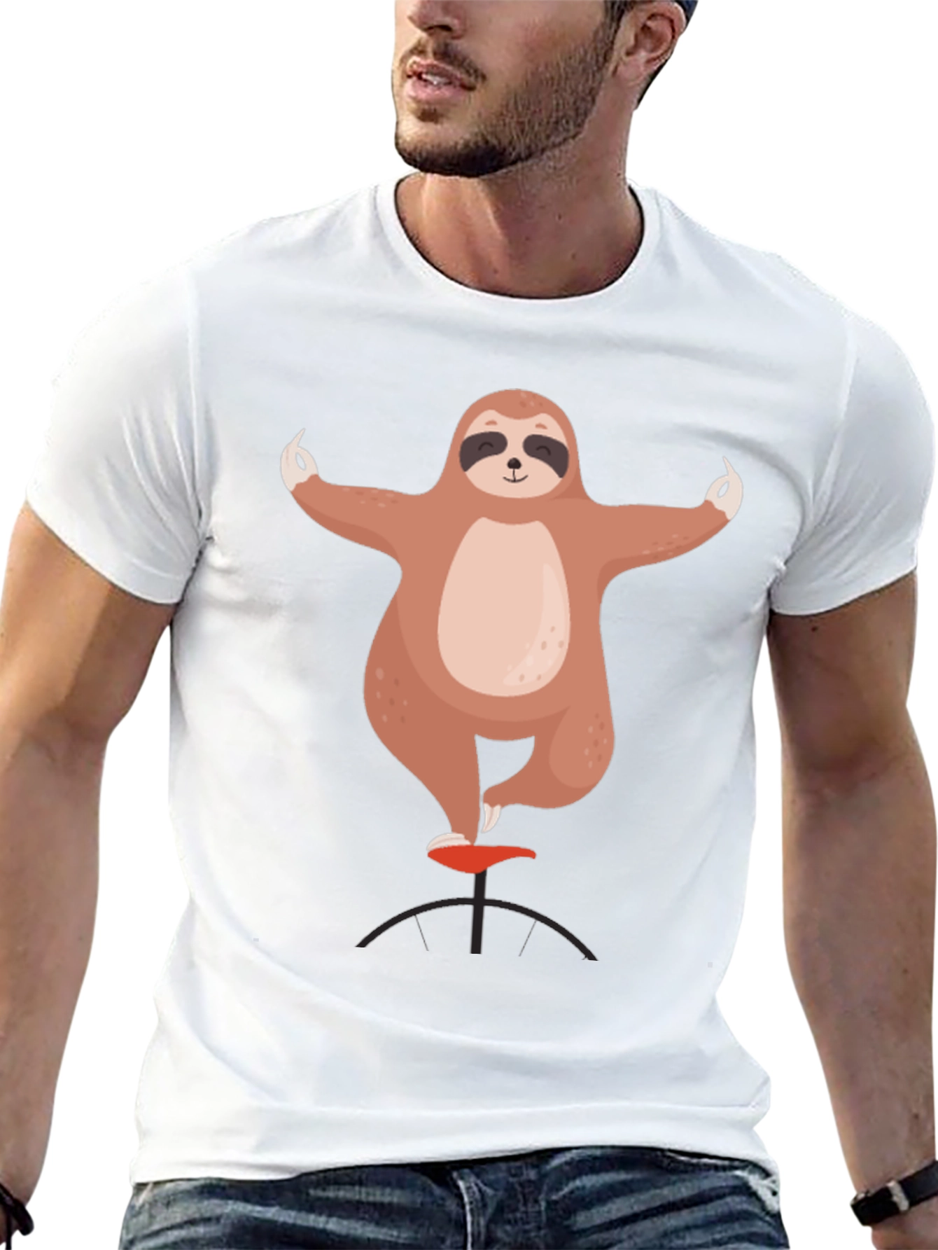 Sloth Yoga Balance Black Graphic Tee