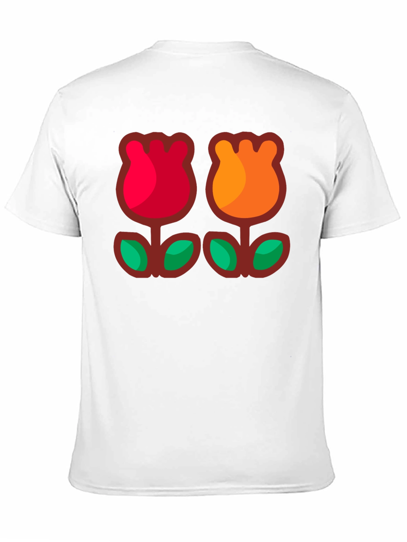 Retro Flower T-Shirt - Black Cotton Tee