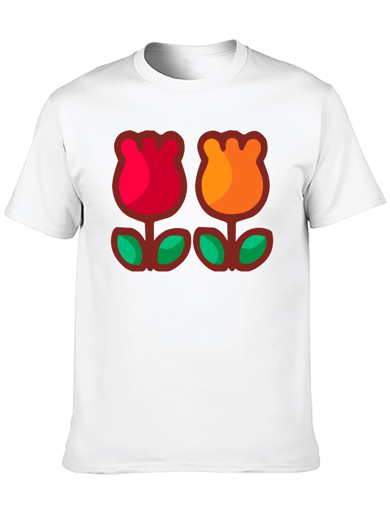 Retro Flower T-Shirt - Black Cotton Tee