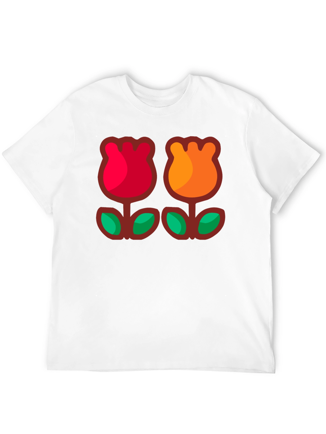Retro Flower T-Shirt - Black Cotton Tee