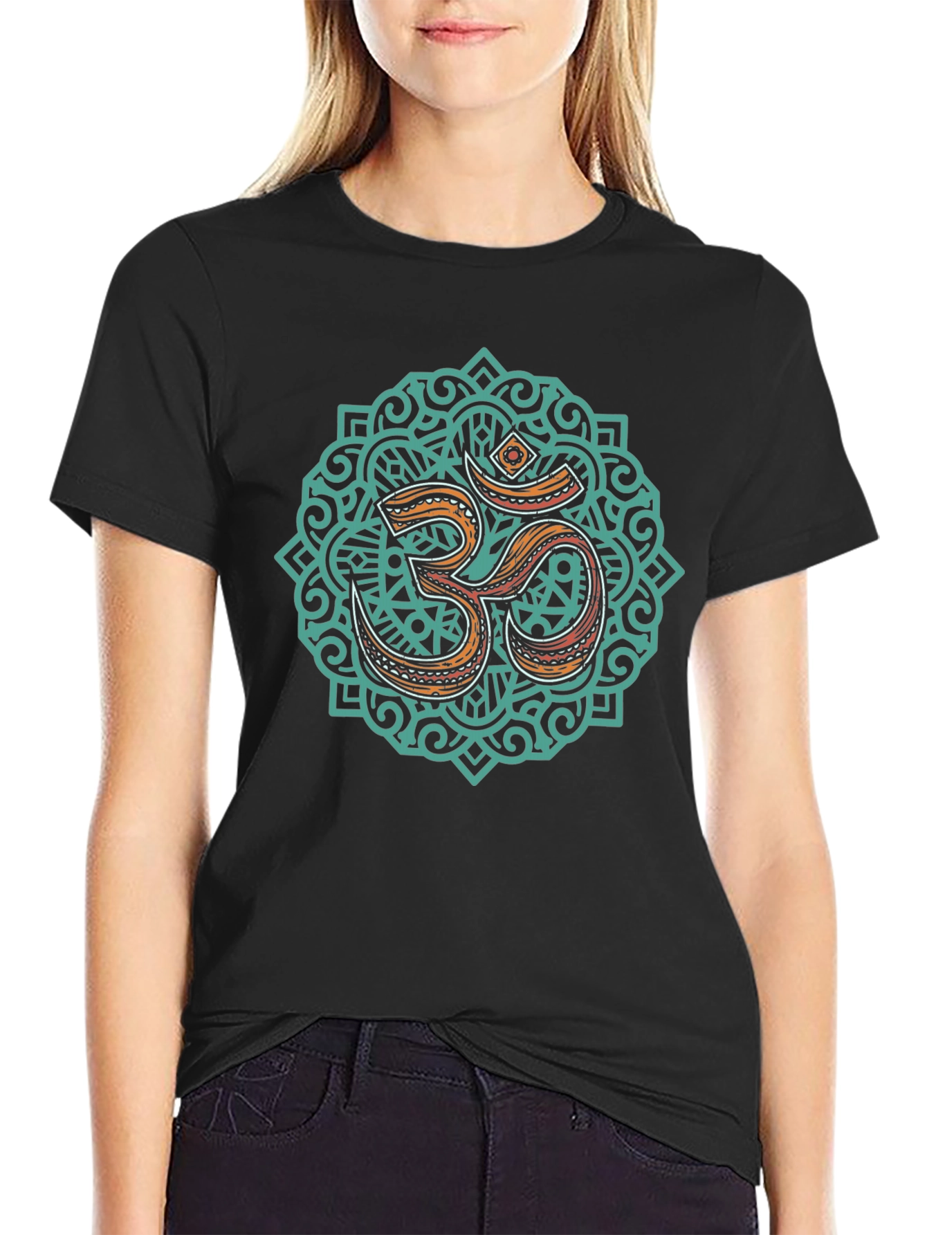 Om Mandala Graphic T-Shirt - Spiritual Design