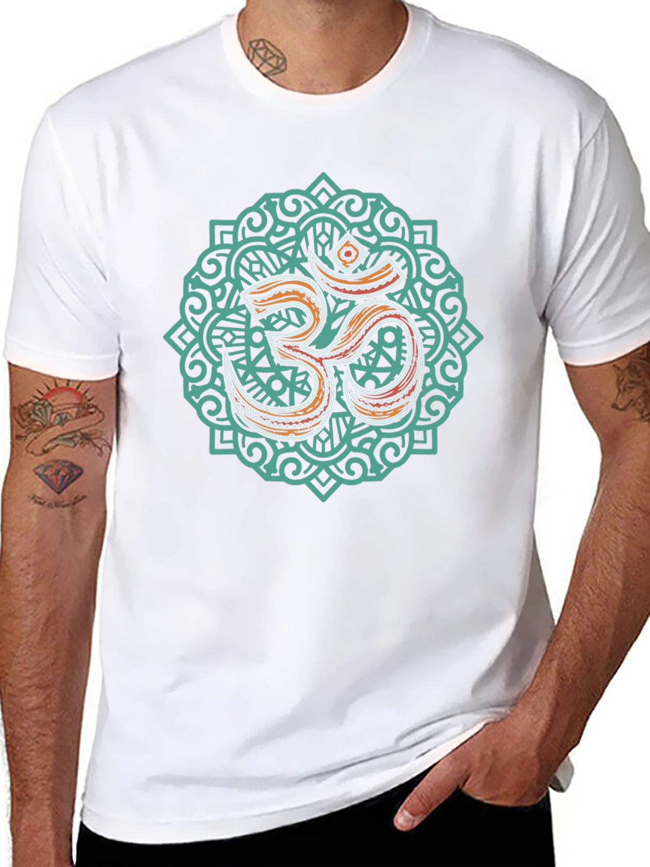 Om Mandala Graphic T-Shirt - Spiritual Design