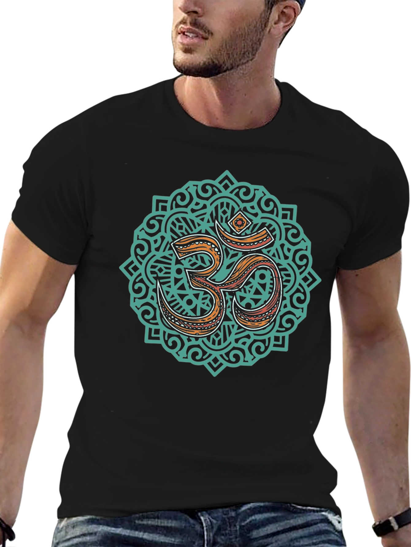 Om Mandala Graphic T-Shirt - Spiritual Design