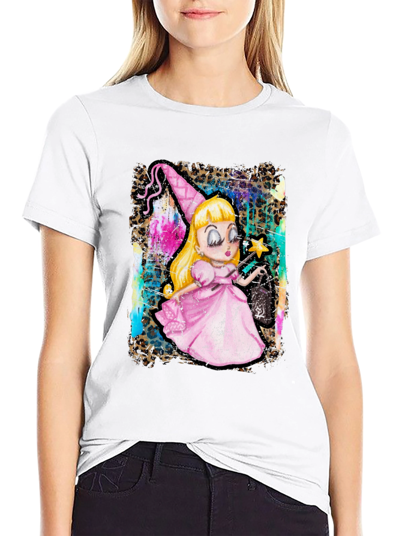 Whimsical Cartoon Witch T-Shirt
