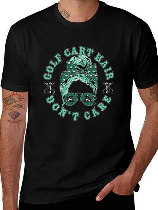 Golf Cart Hair Dont Care Tee