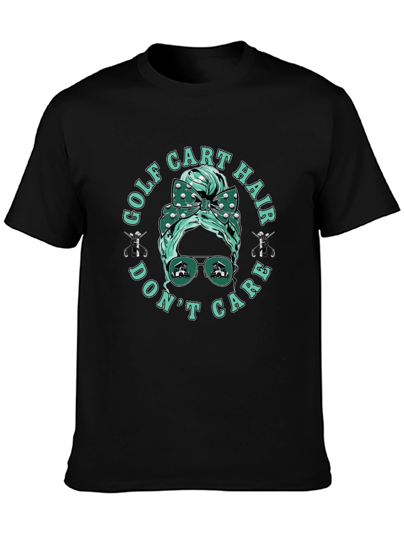 Golf Cart Hair Dont Care Tee