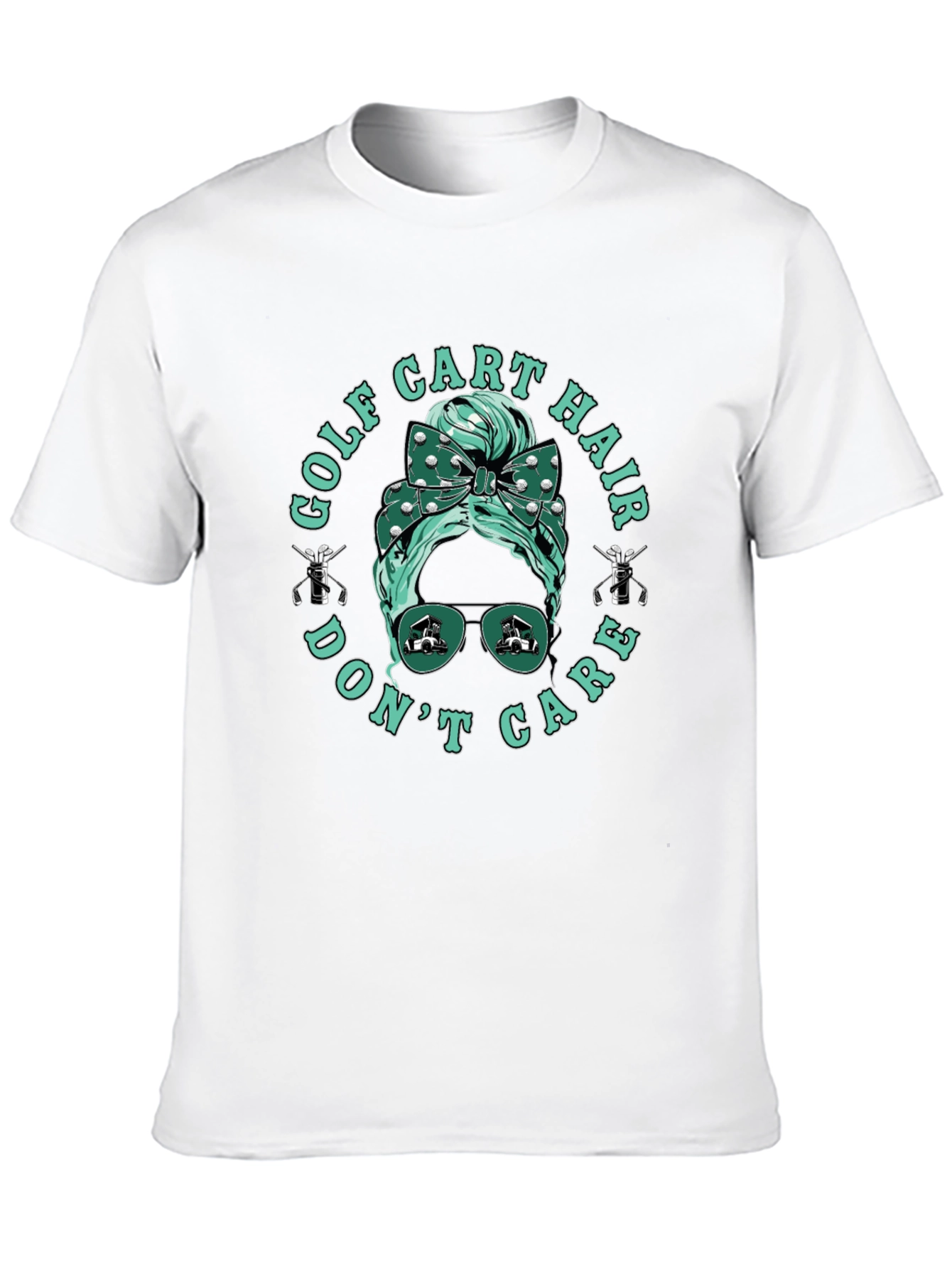 Golf Cart Hair Dont Care Tee