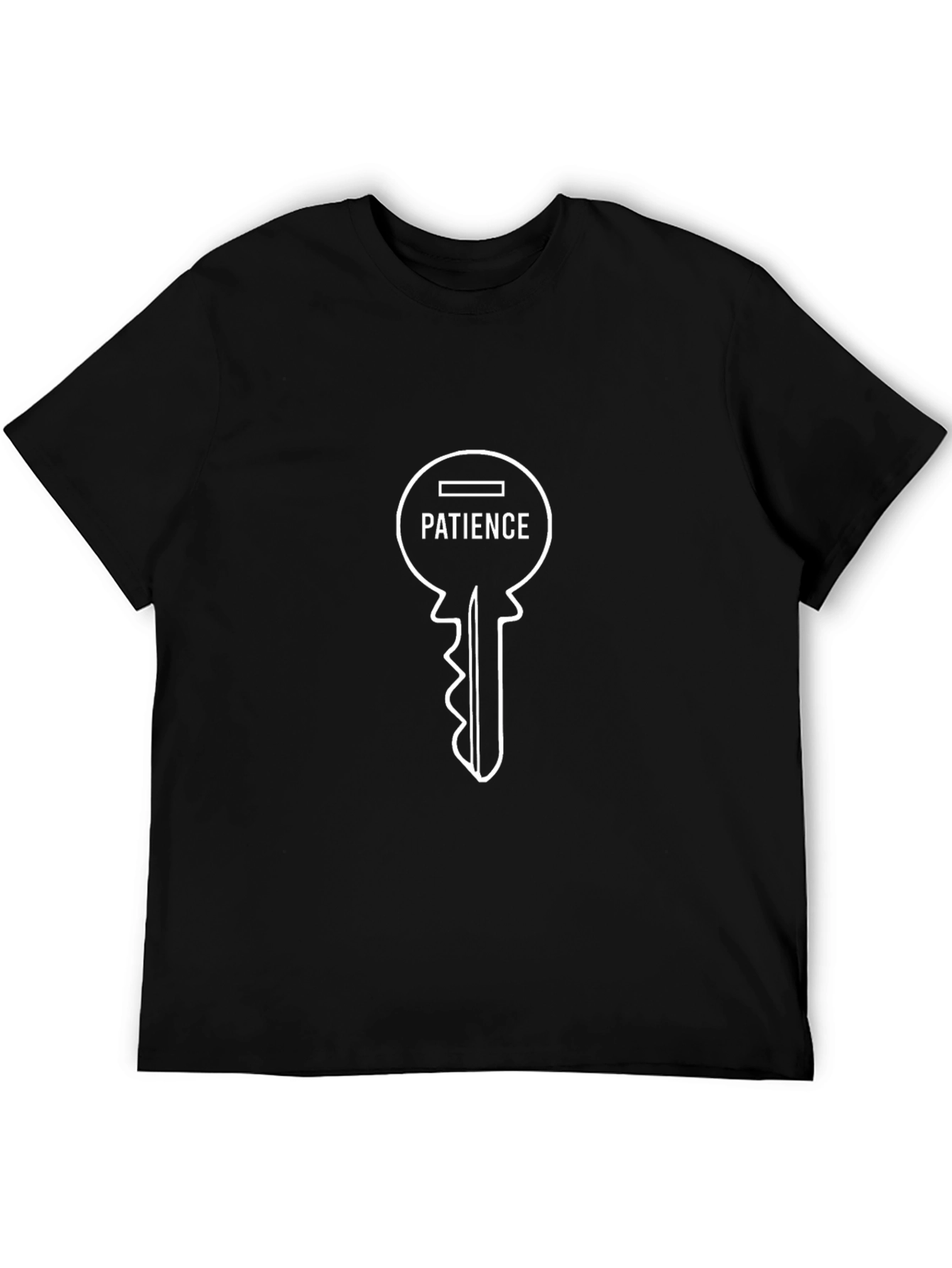 Patience is Key Graphic T-Shirt - Black