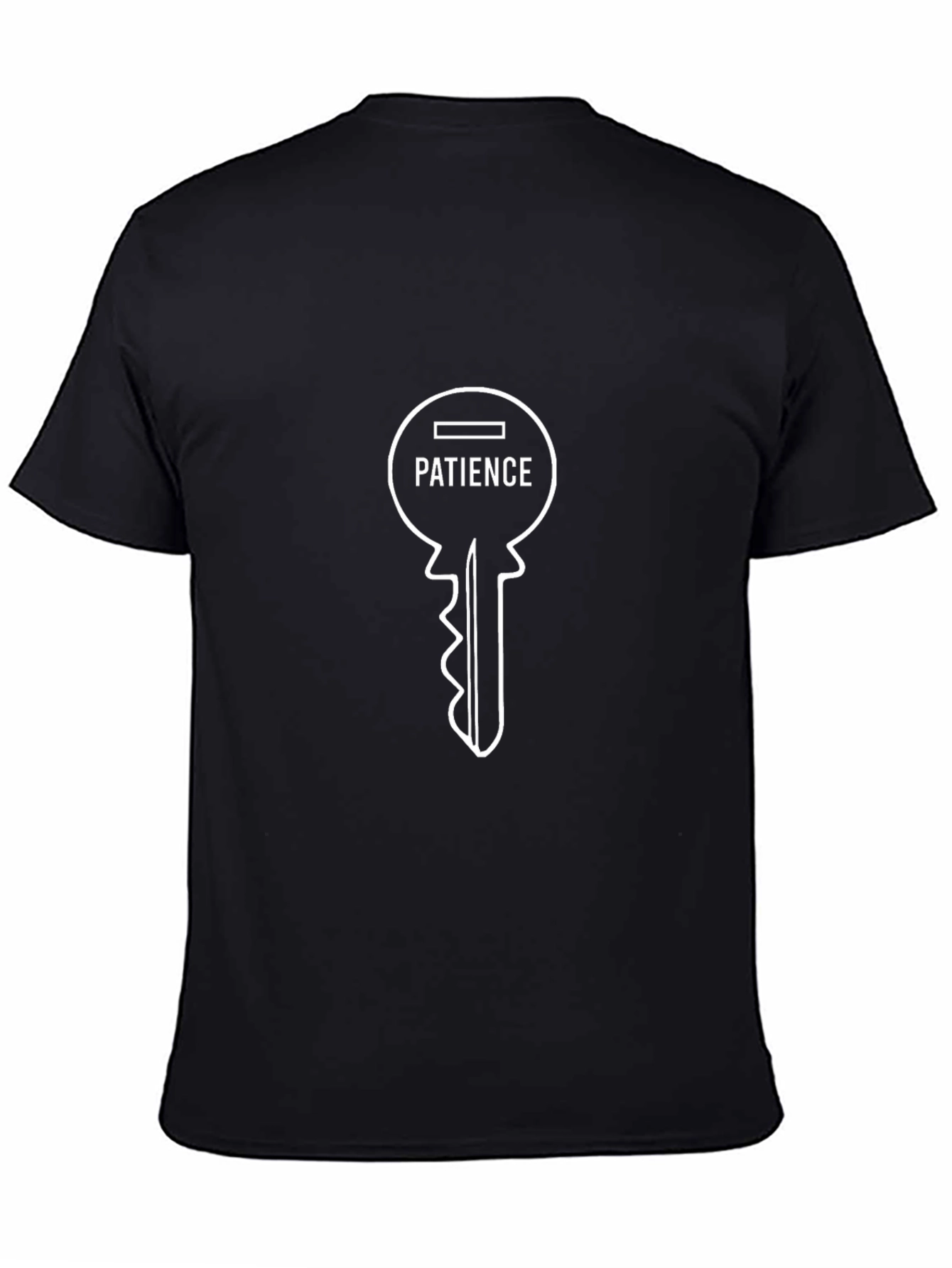 Patience is Key Graphic T-Shirt - Black