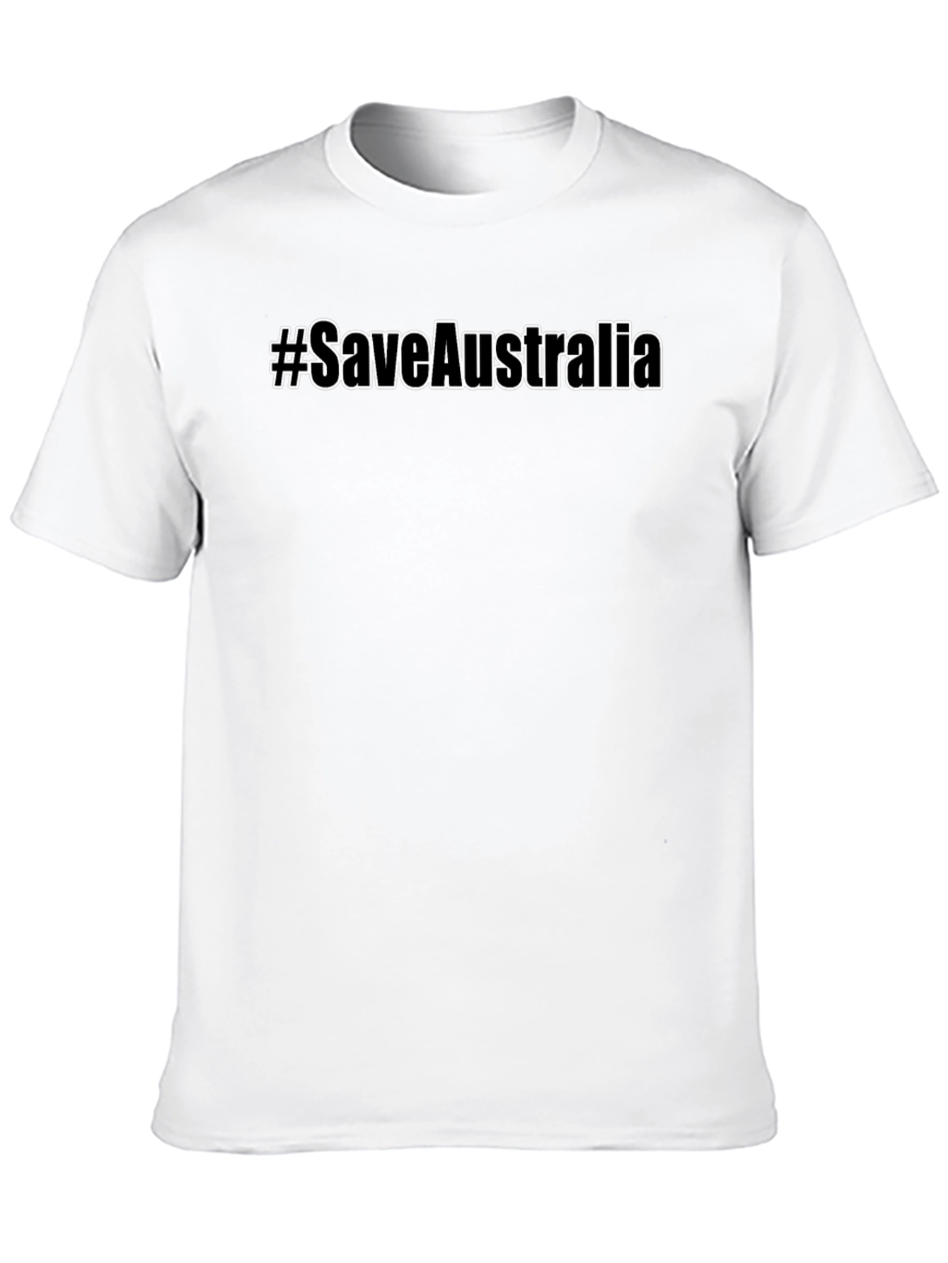 Save Australia Graphic Tee - Black Cotton Blend