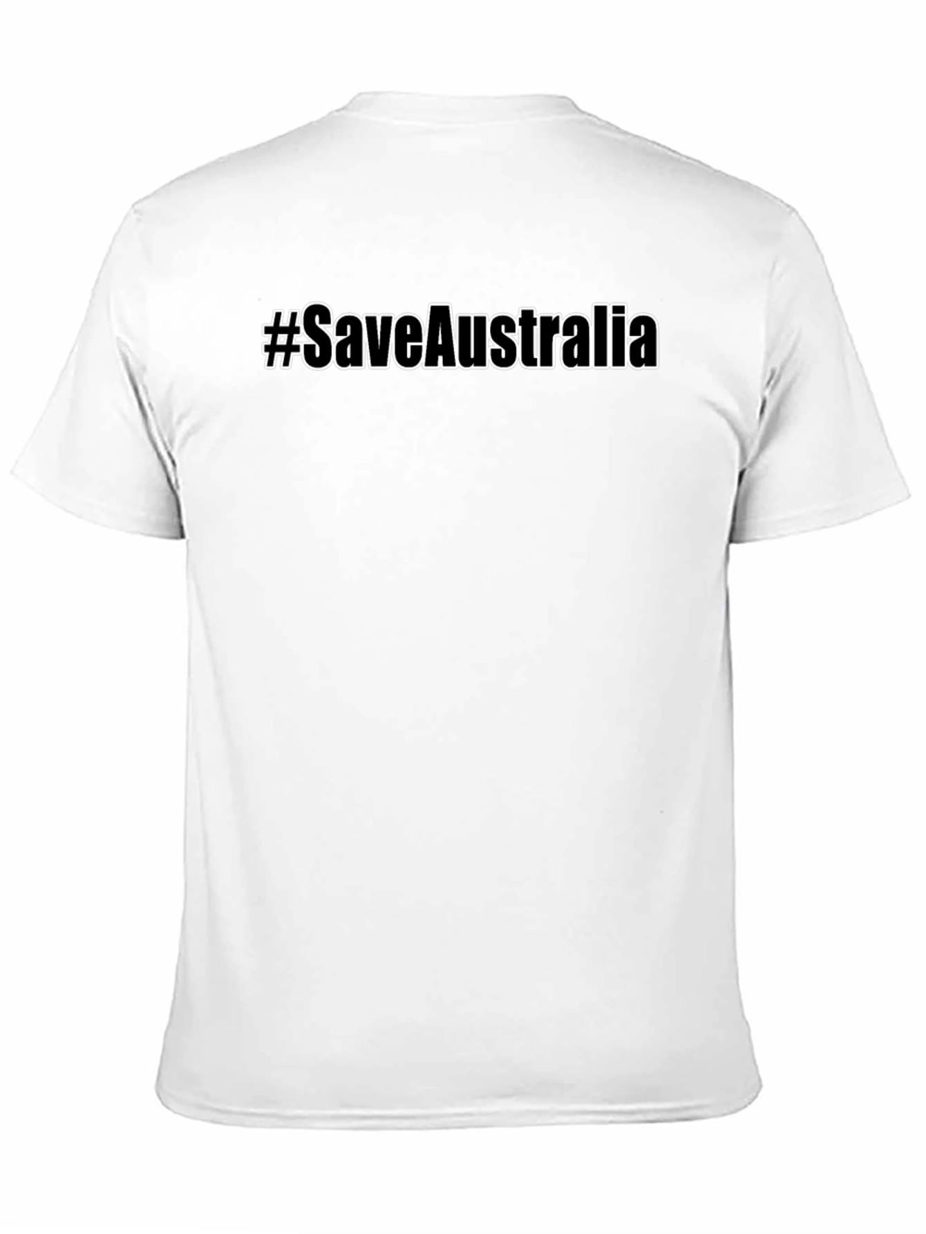 Save Australia Graphic Tee - Black Cotton Blend