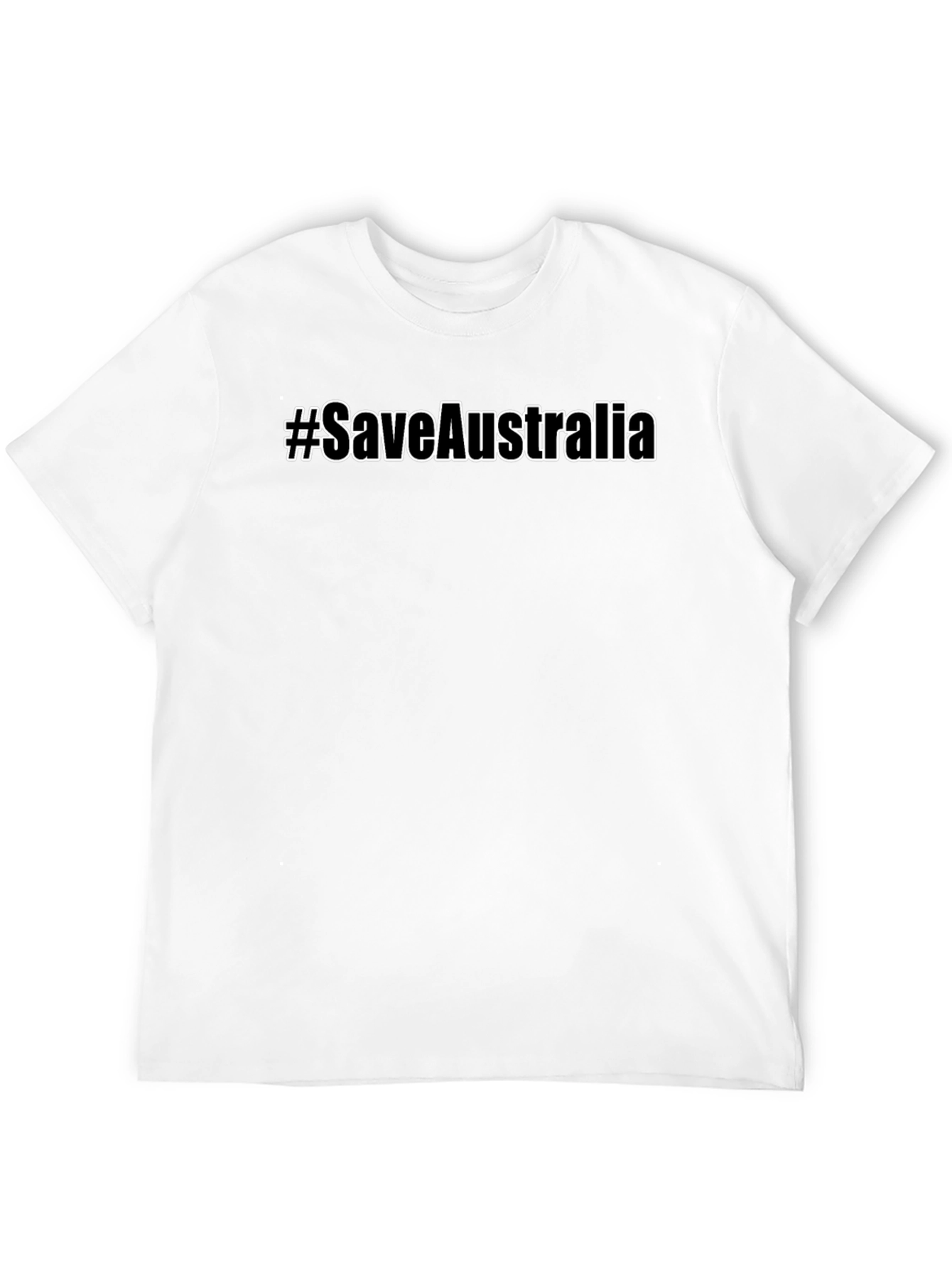 Save Australia Graphic Tee - Black Cotton Blend
