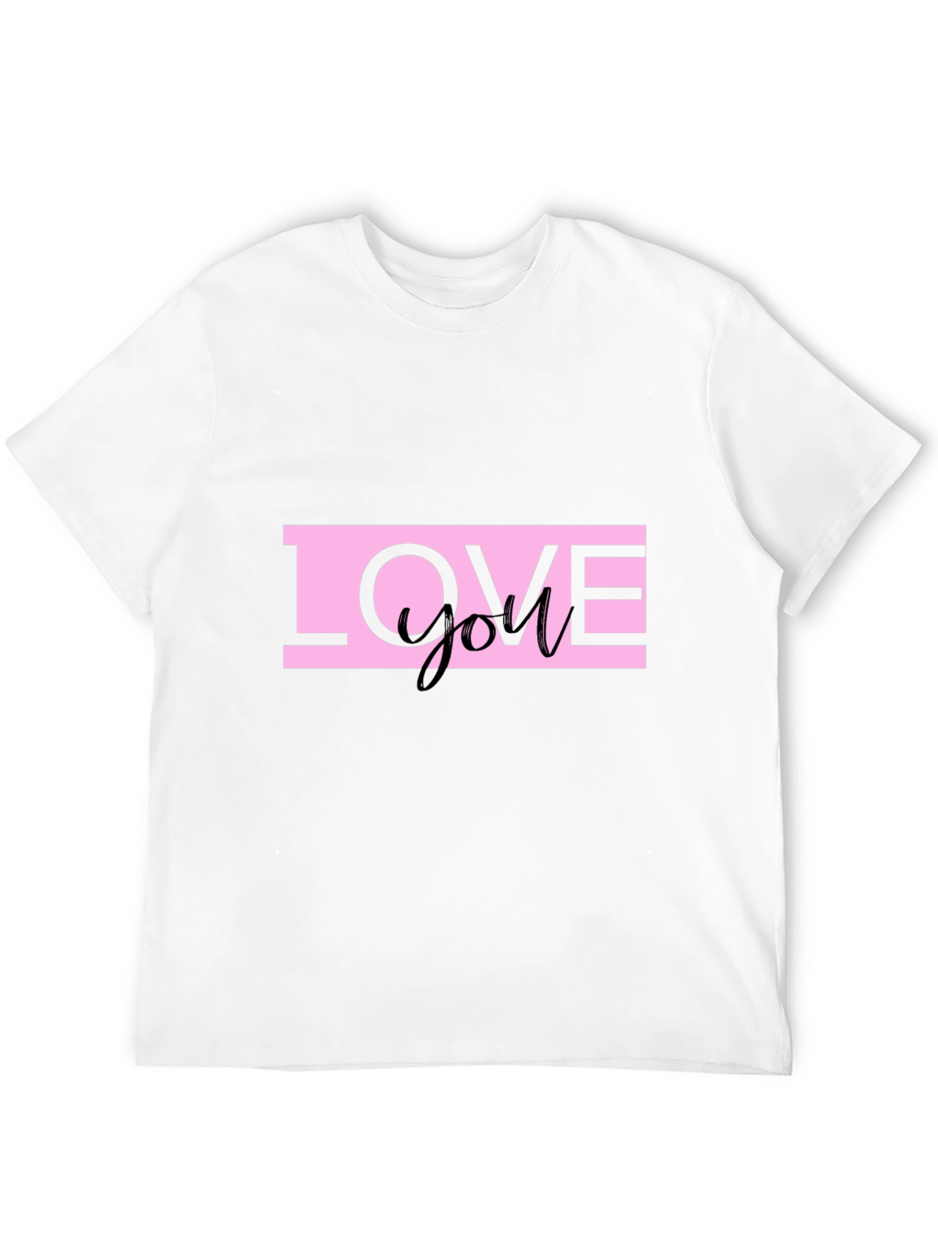 Love You Graphic Tee - Trendy Black T-Shirt