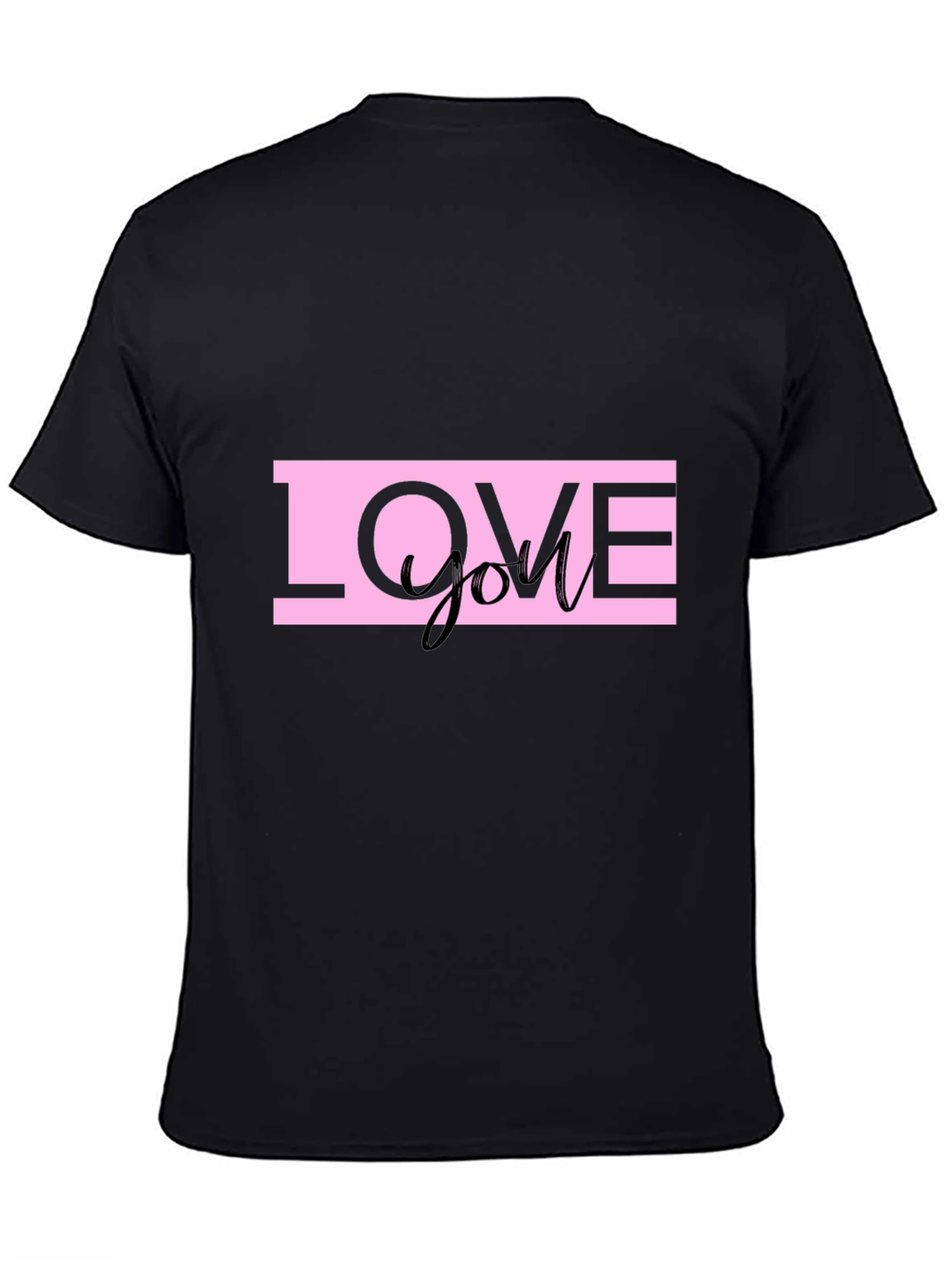 Love You Graphic Tee - Trendy Black T-Shirt