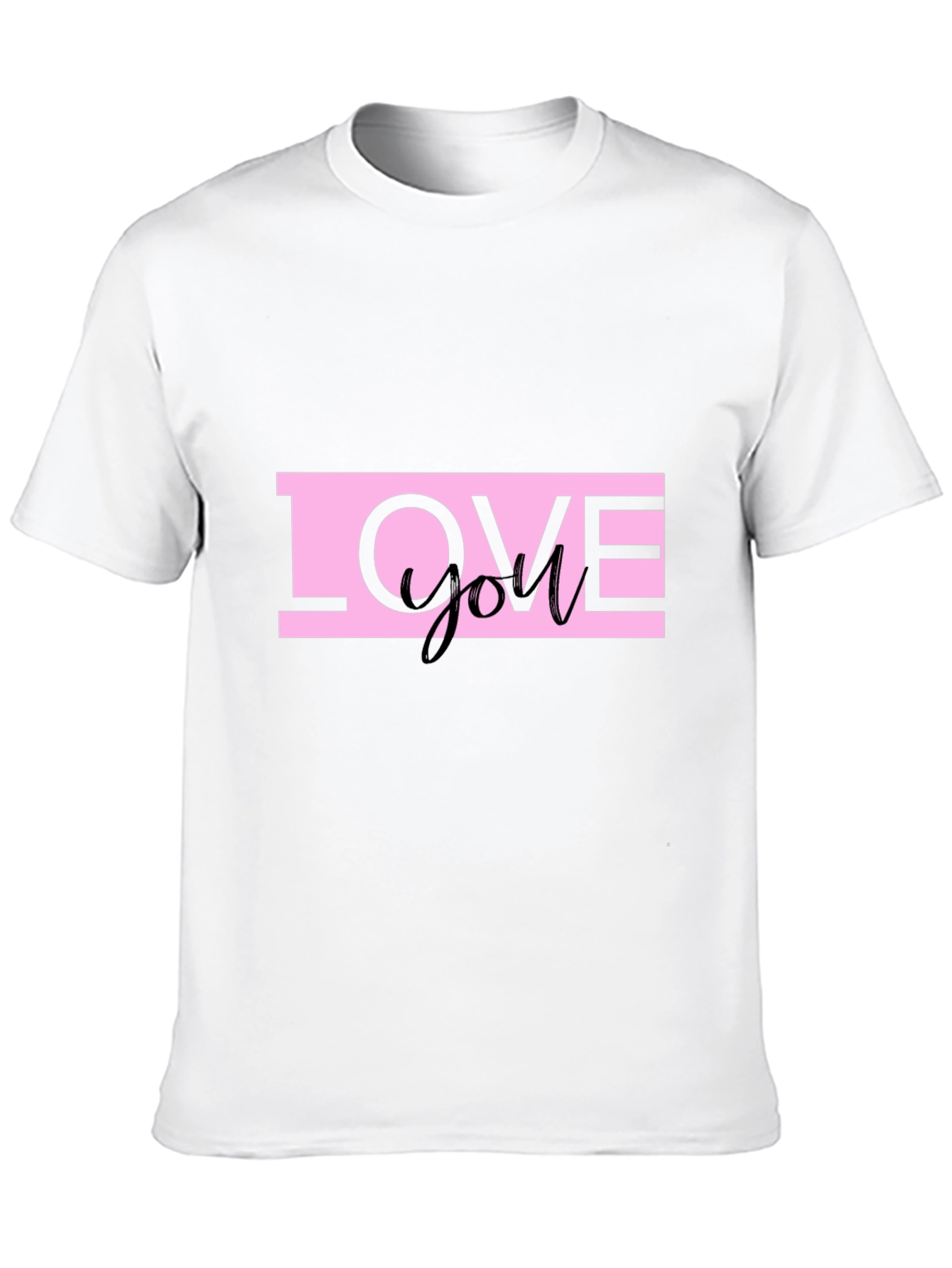Love You Graphic Tee - Trendy Black T-Shirt