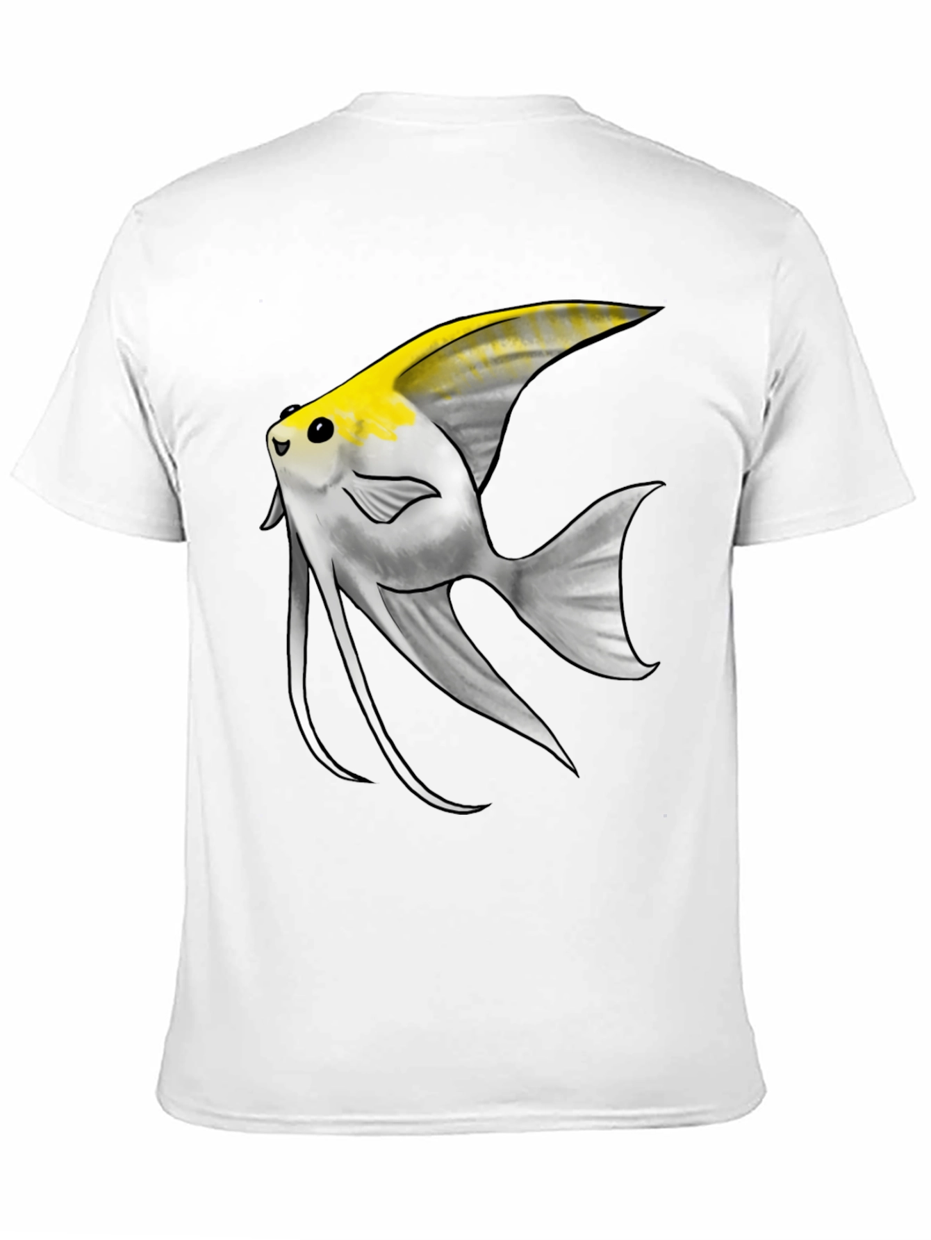 Angelfish Graphic Tee - Black Cotton Blend