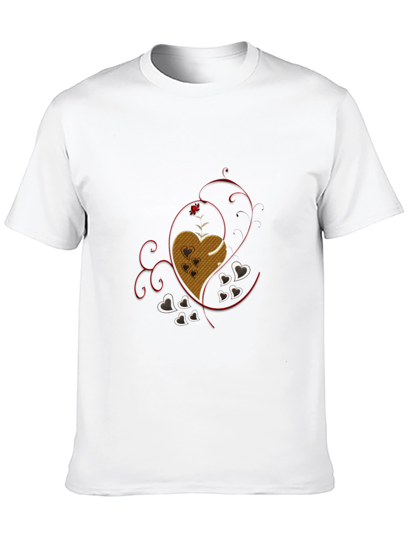 Heart Graphic Black T-Shirt - Love Design Tee