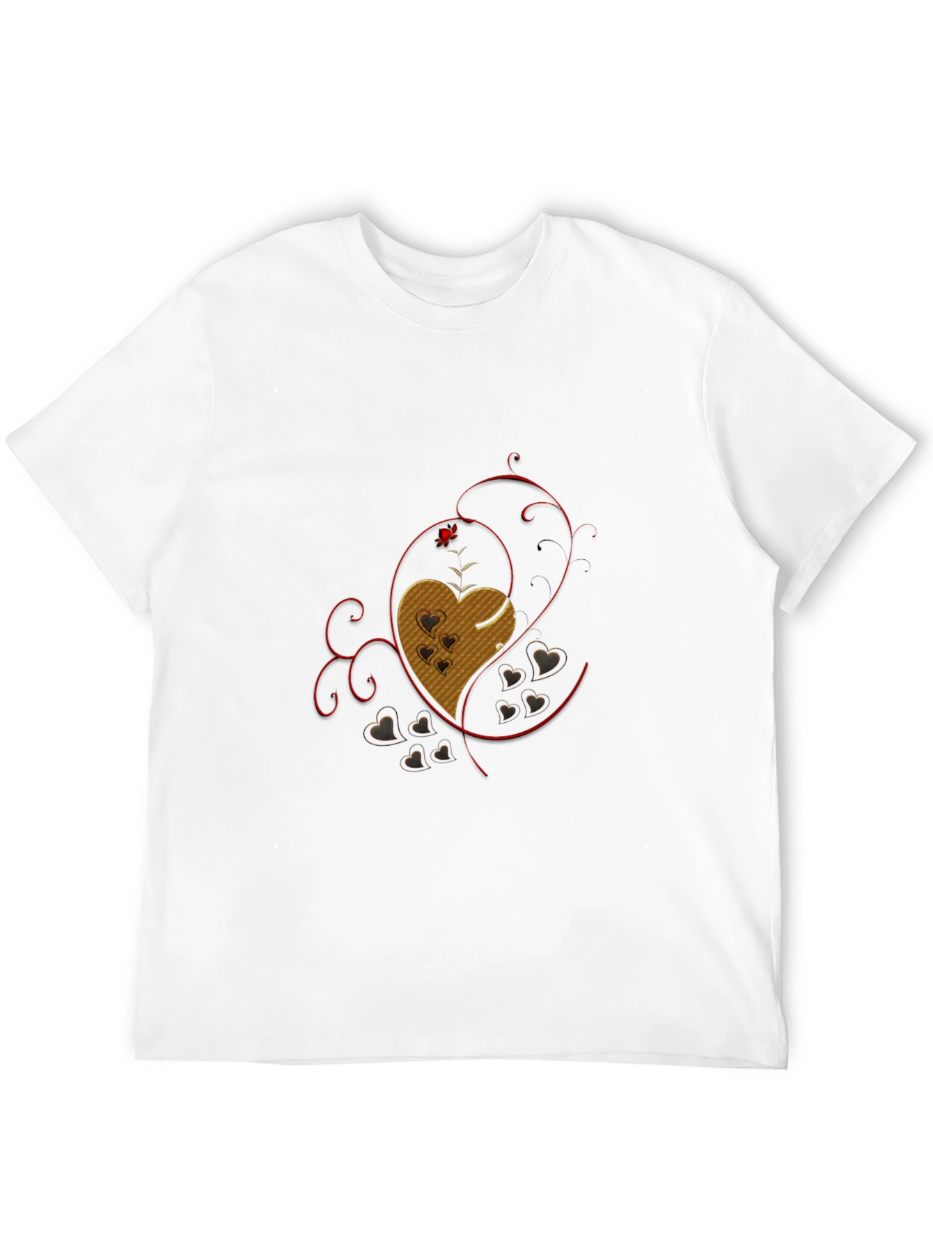 Heart Graphic Black T-Shirt - Love Design Tee
