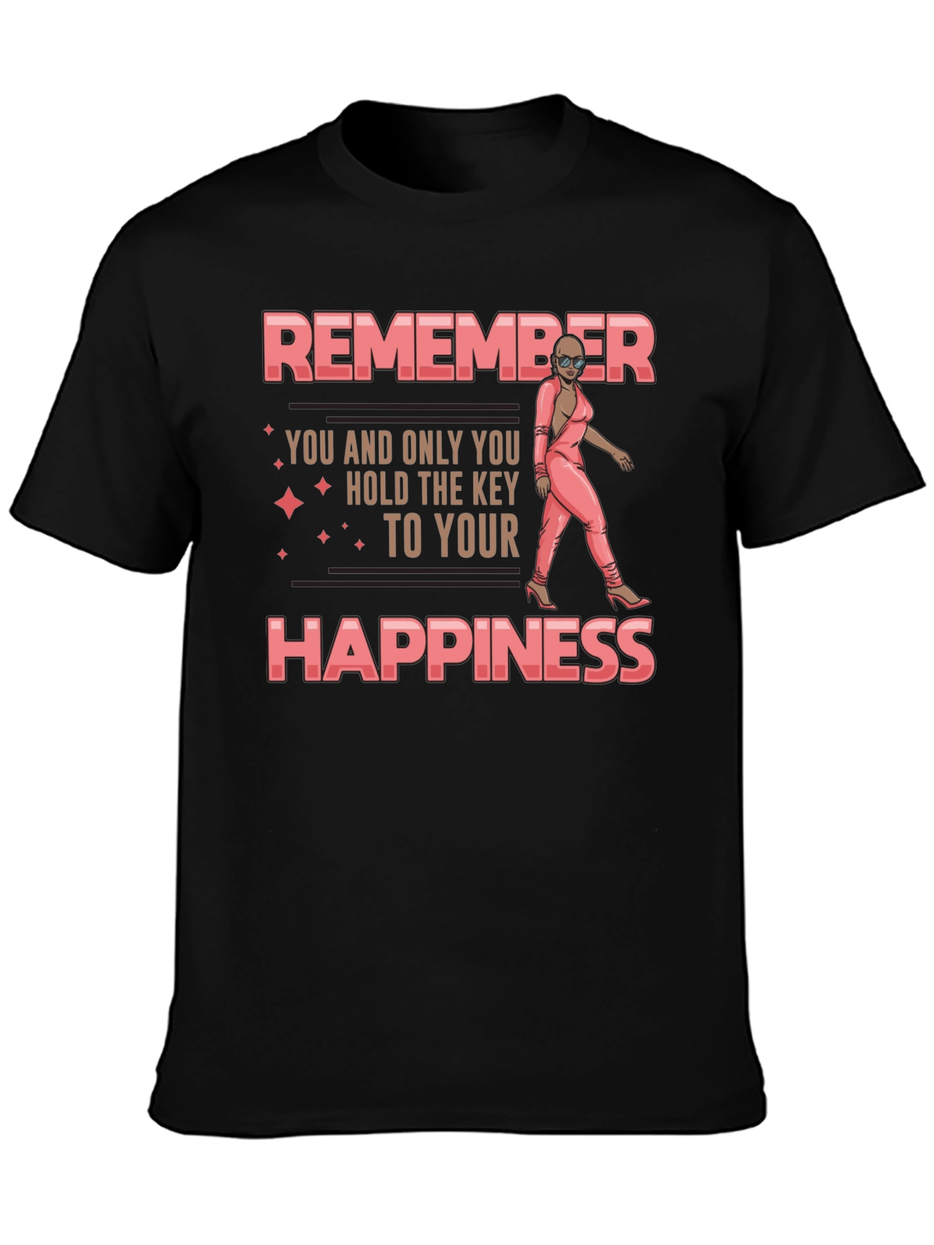 Remember Happiness T-Shirt - Motivational Graphic Tee