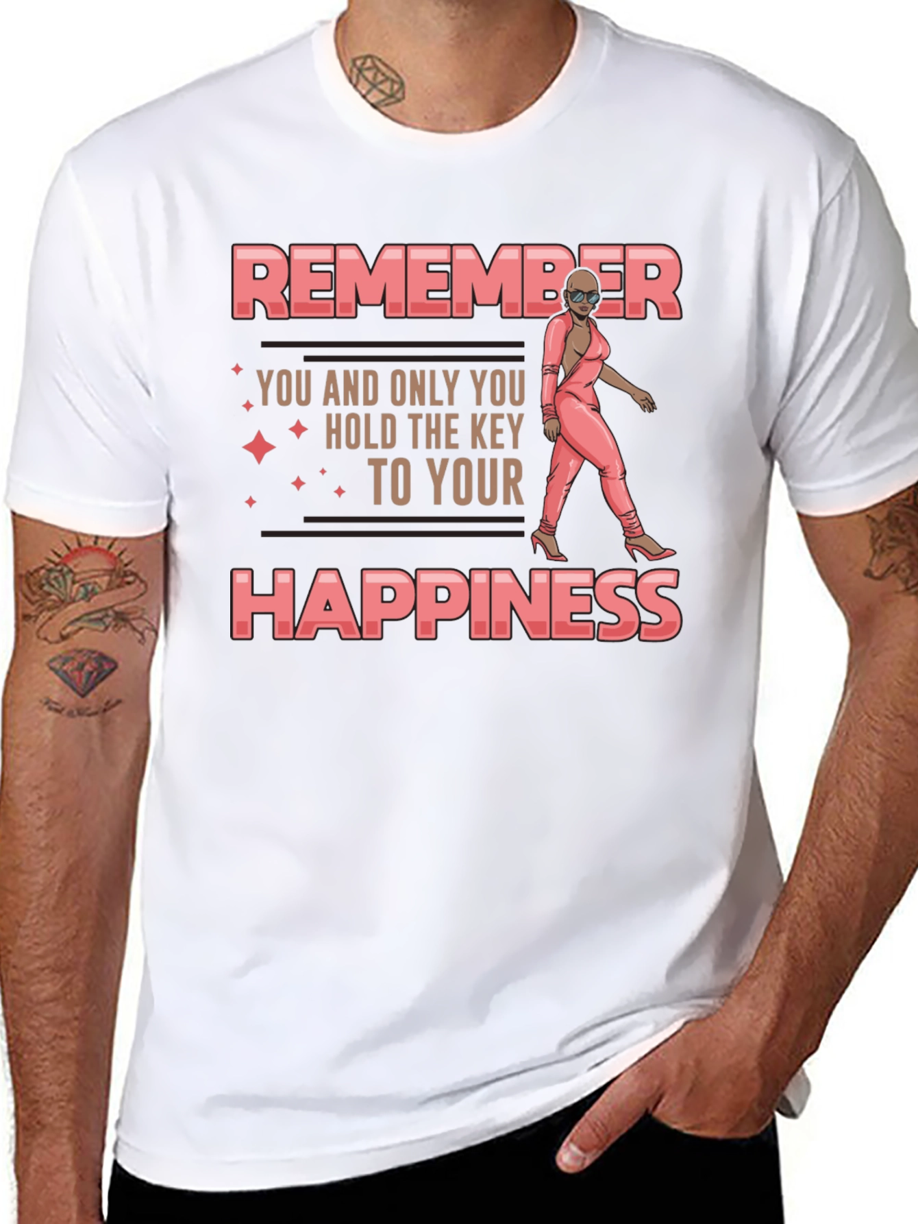 Remember Happiness T-Shirt - Motivational Graphic Tee