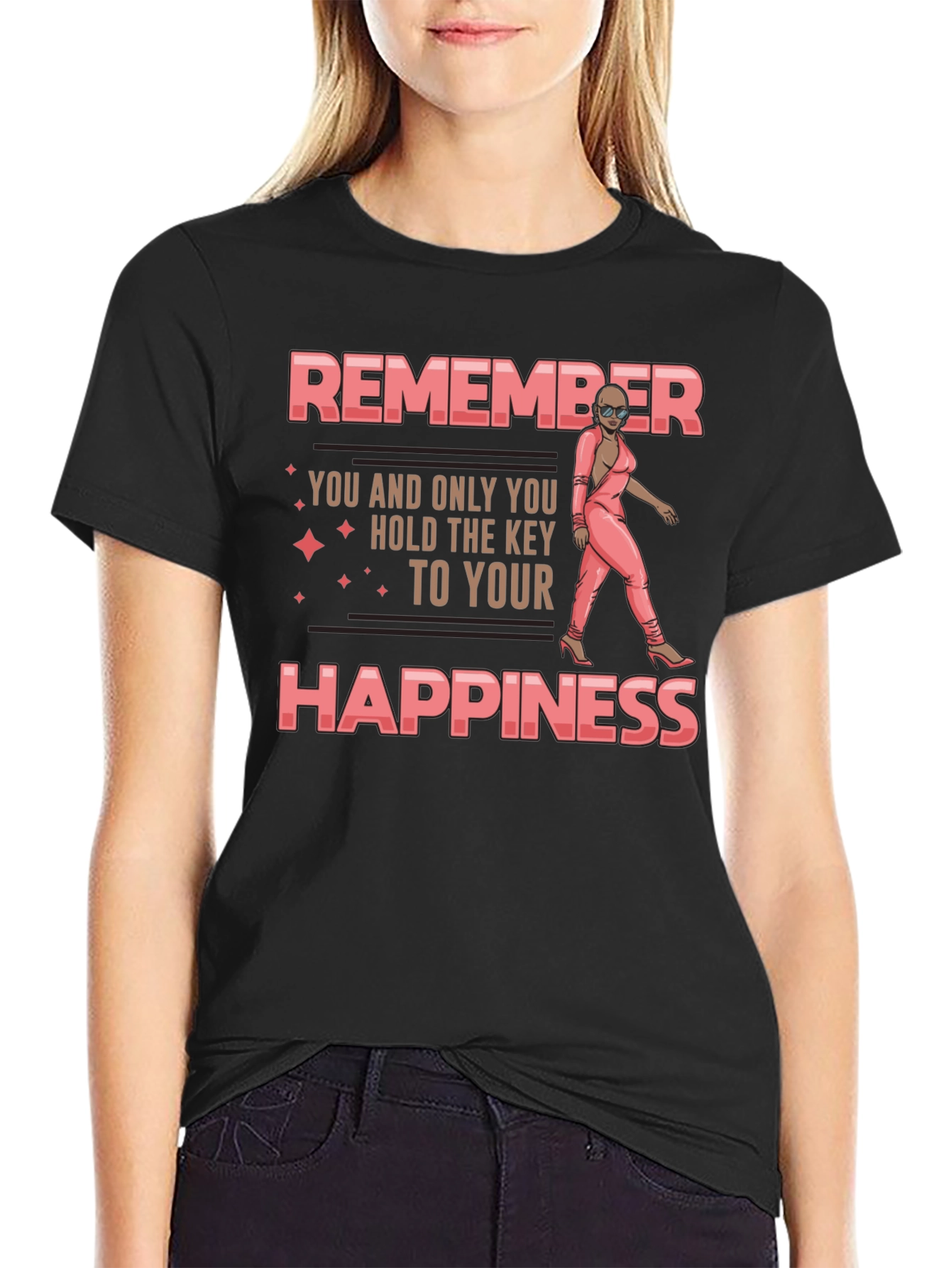 Remember Happiness T-Shirt - Motivational Graphic Tee