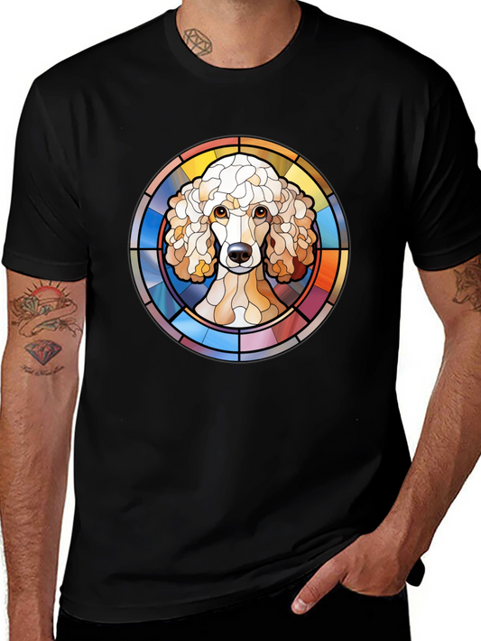 Poodle Stained Glass Style Graphic Tee