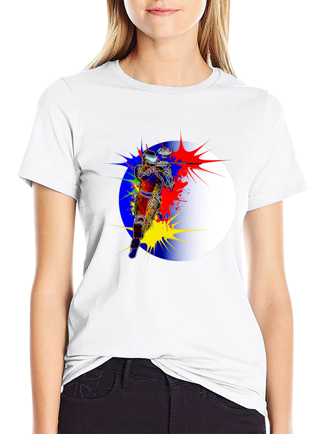 Paintball Splatter Graphic T-Shirt