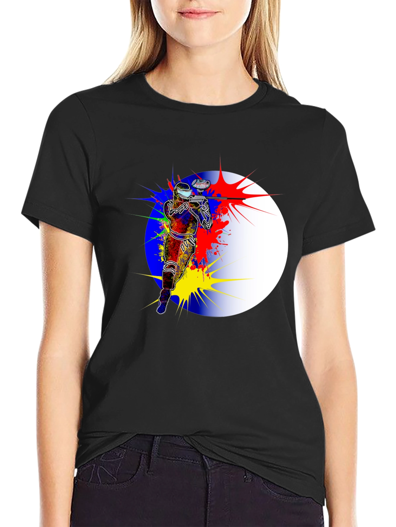 Paintball Splatter Graphic T-Shirt