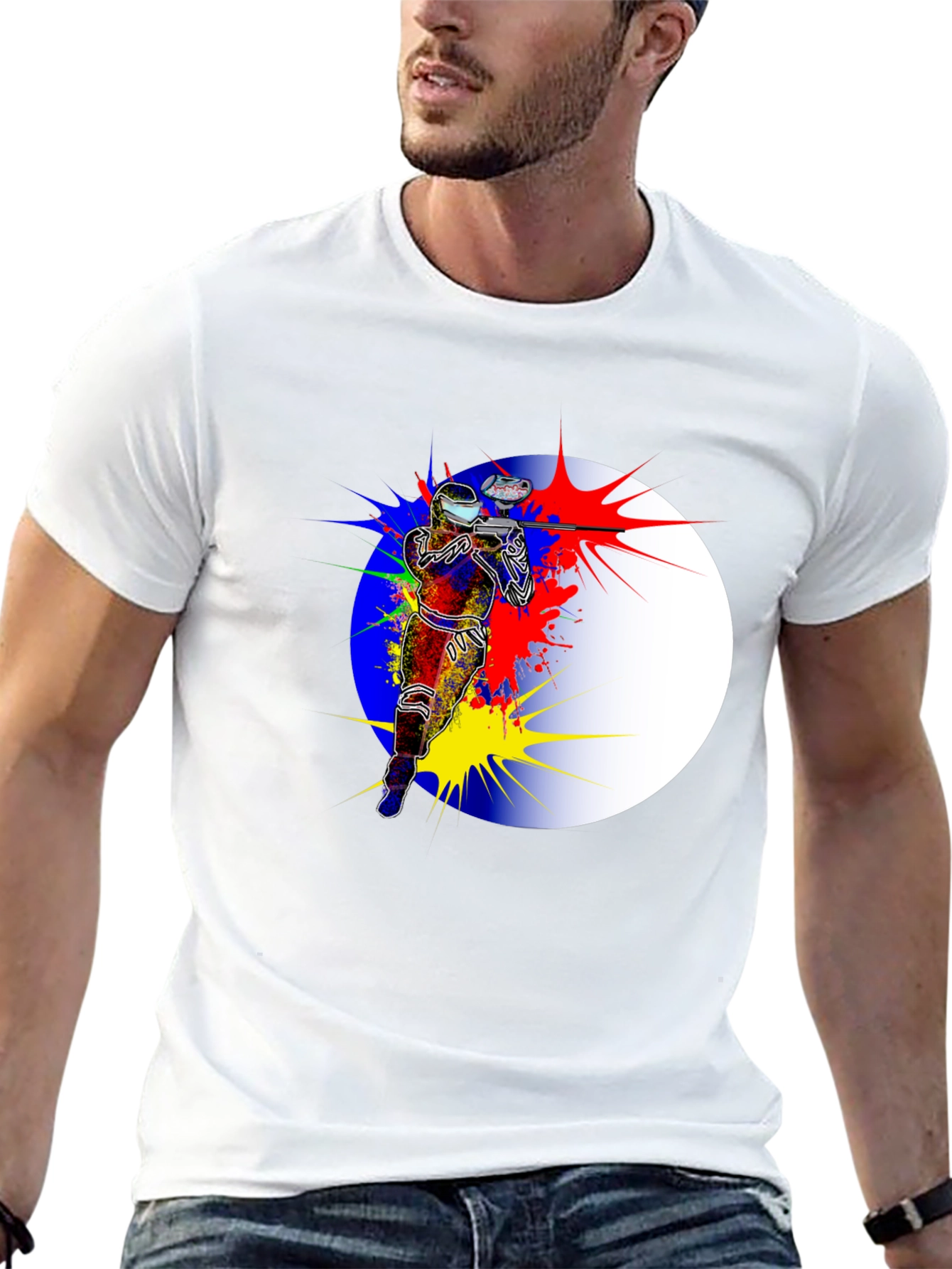 Paintball Splatter Graphic T-Shirt