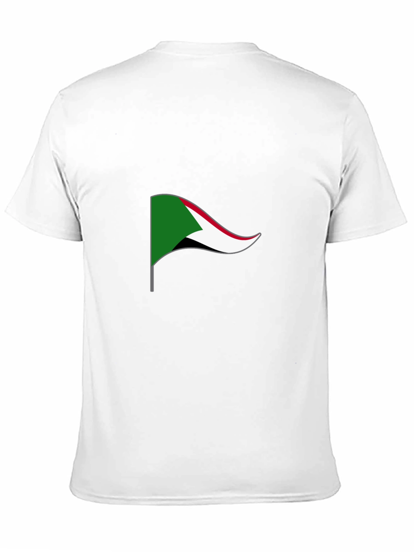 Sudan Flag Graphic Tee - Black Cotton T-Shirt