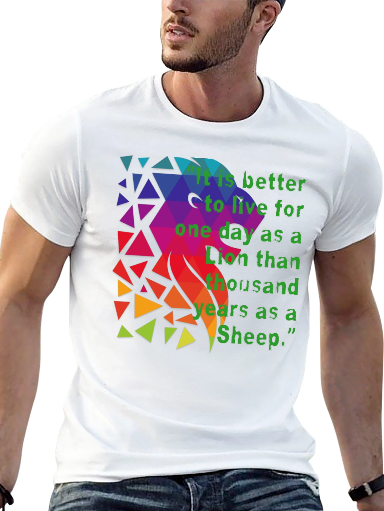 Lion Quote T-Shirt - Live as a Lion