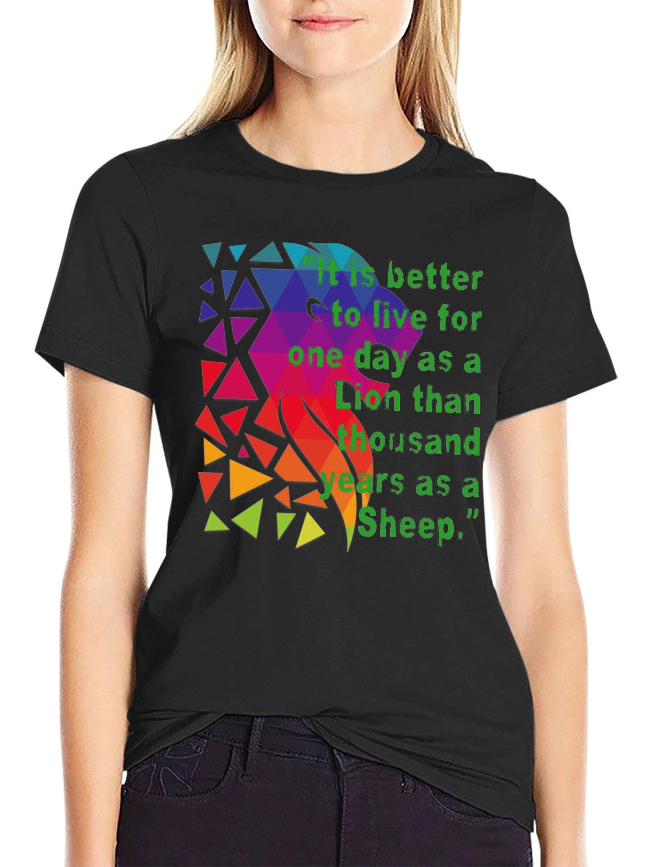 Lion Quote T-Shirt - Live as a Lion