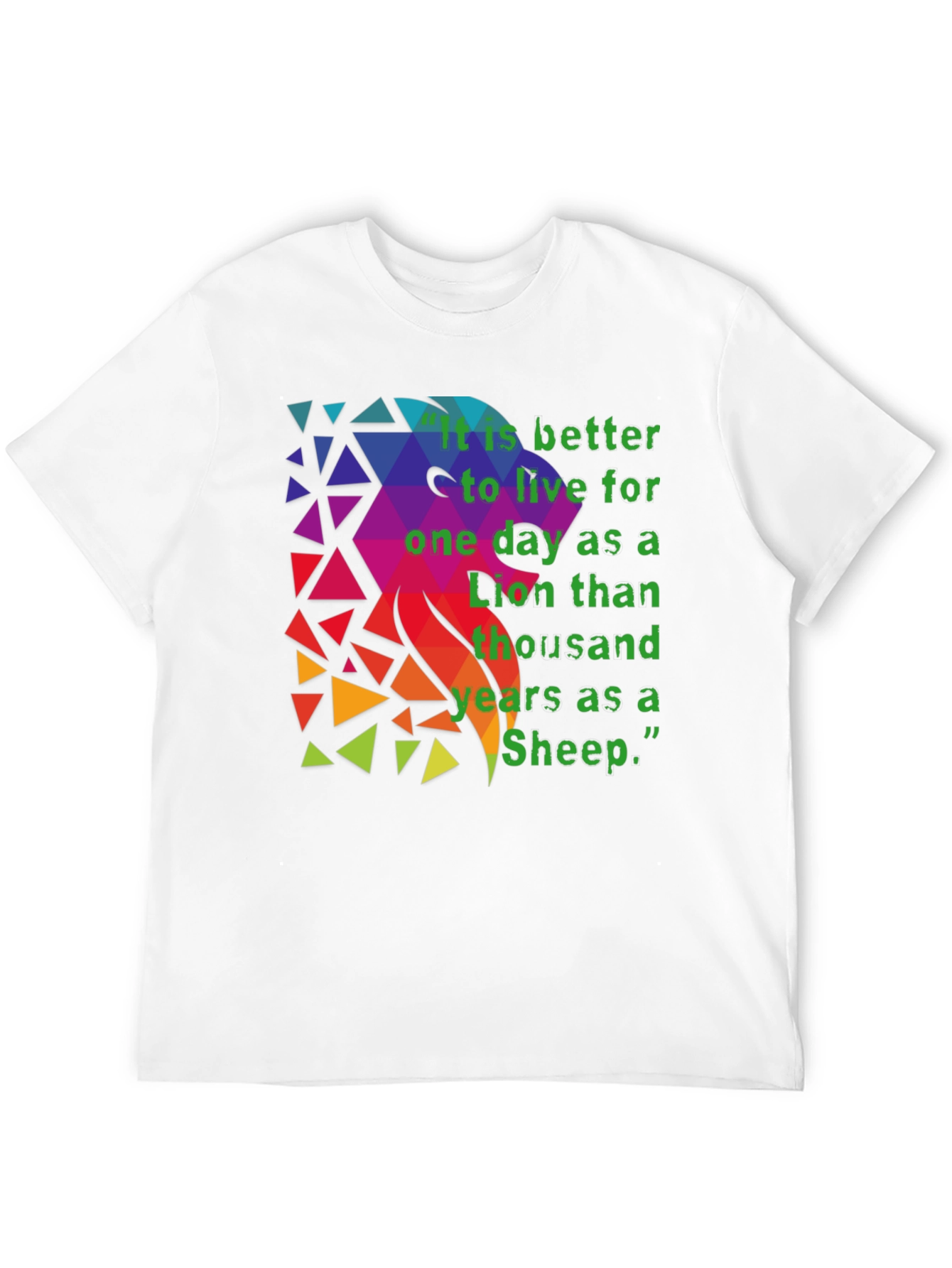 Lion Quote T-Shirt - Live as a Lion