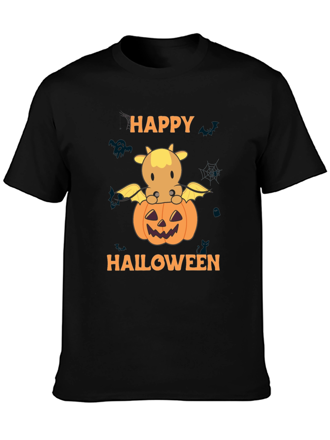 Happy Halloween Cow & Pumpkin T-Shirt