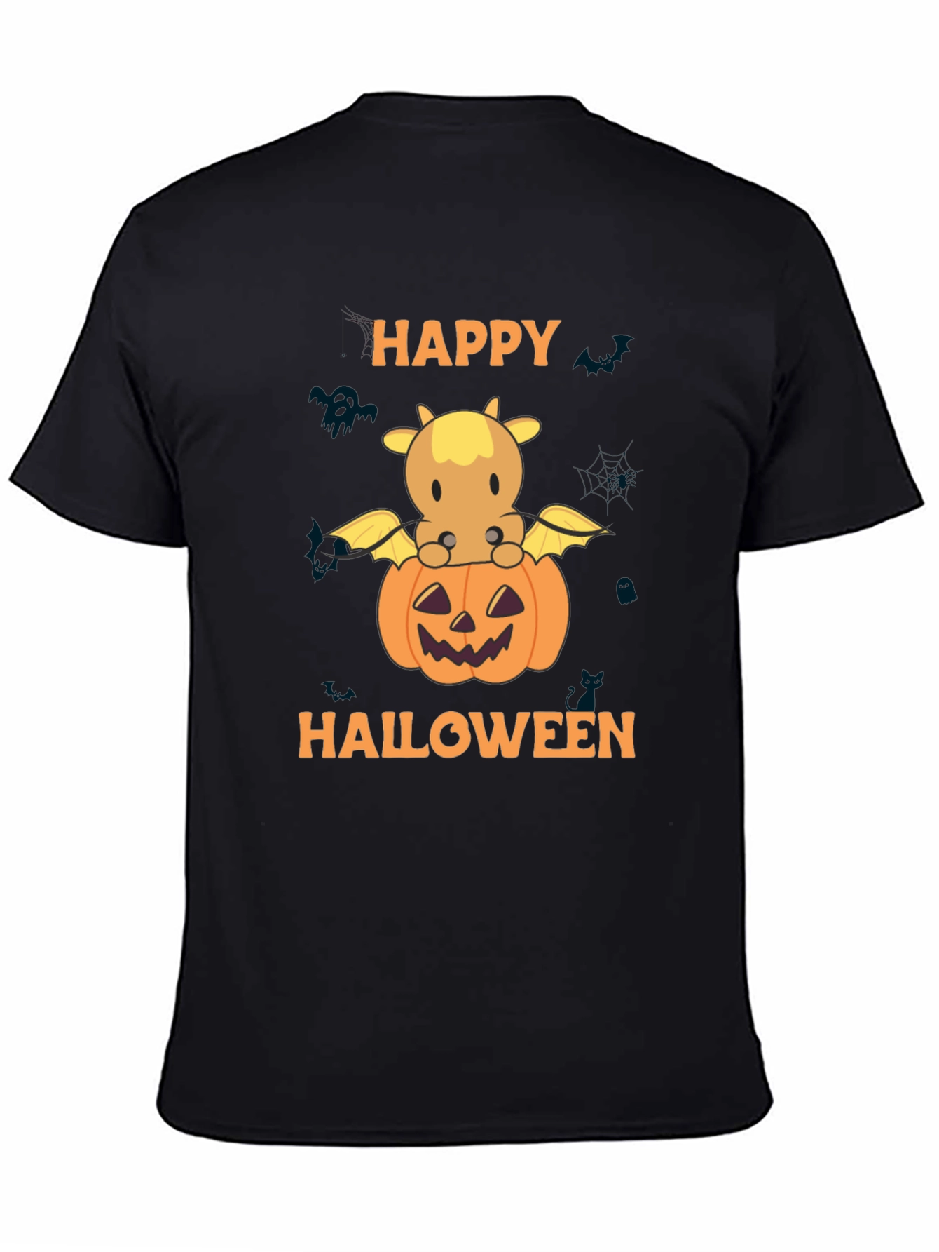 Happy Halloween Cow & Pumpkin T-Shirt