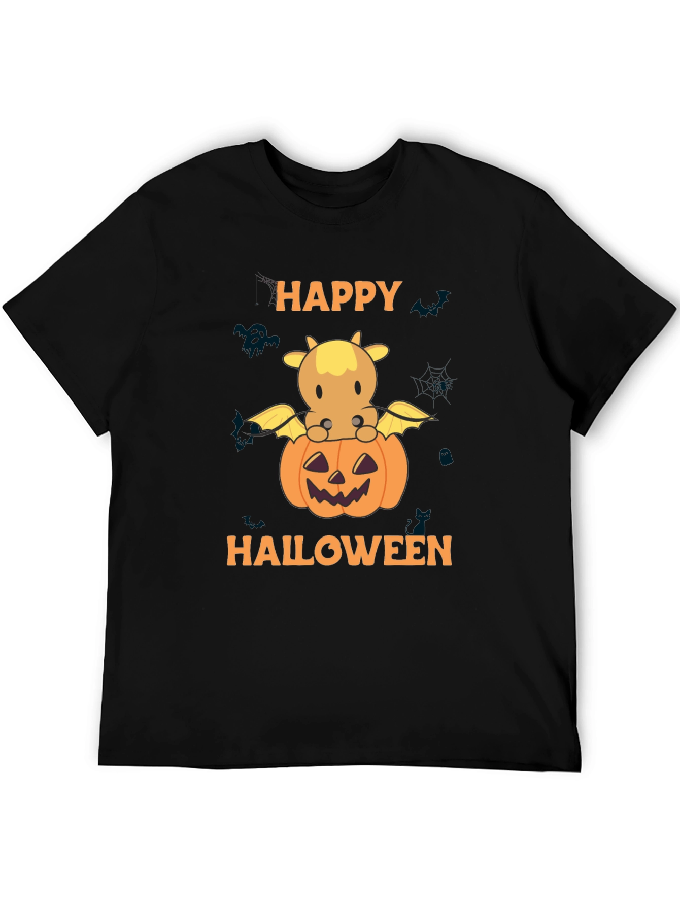 Happy Halloween Cow & Pumpkin T-Shirt