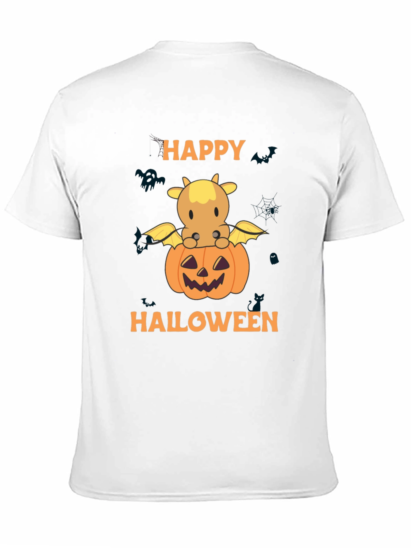 Happy Halloween Cow & Pumpkin T-Shirt