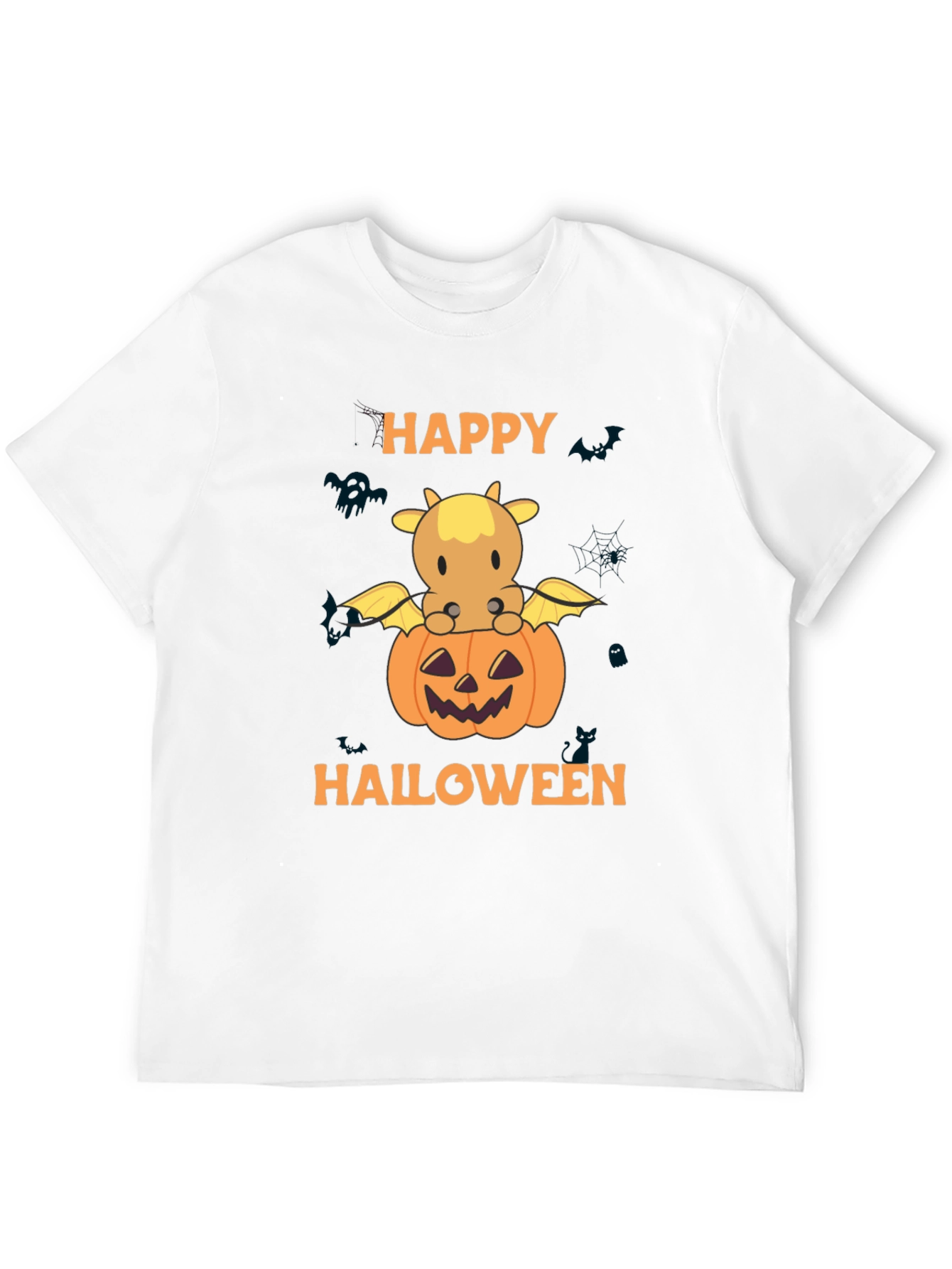 Happy Halloween Cow & Pumpkin T-Shirt