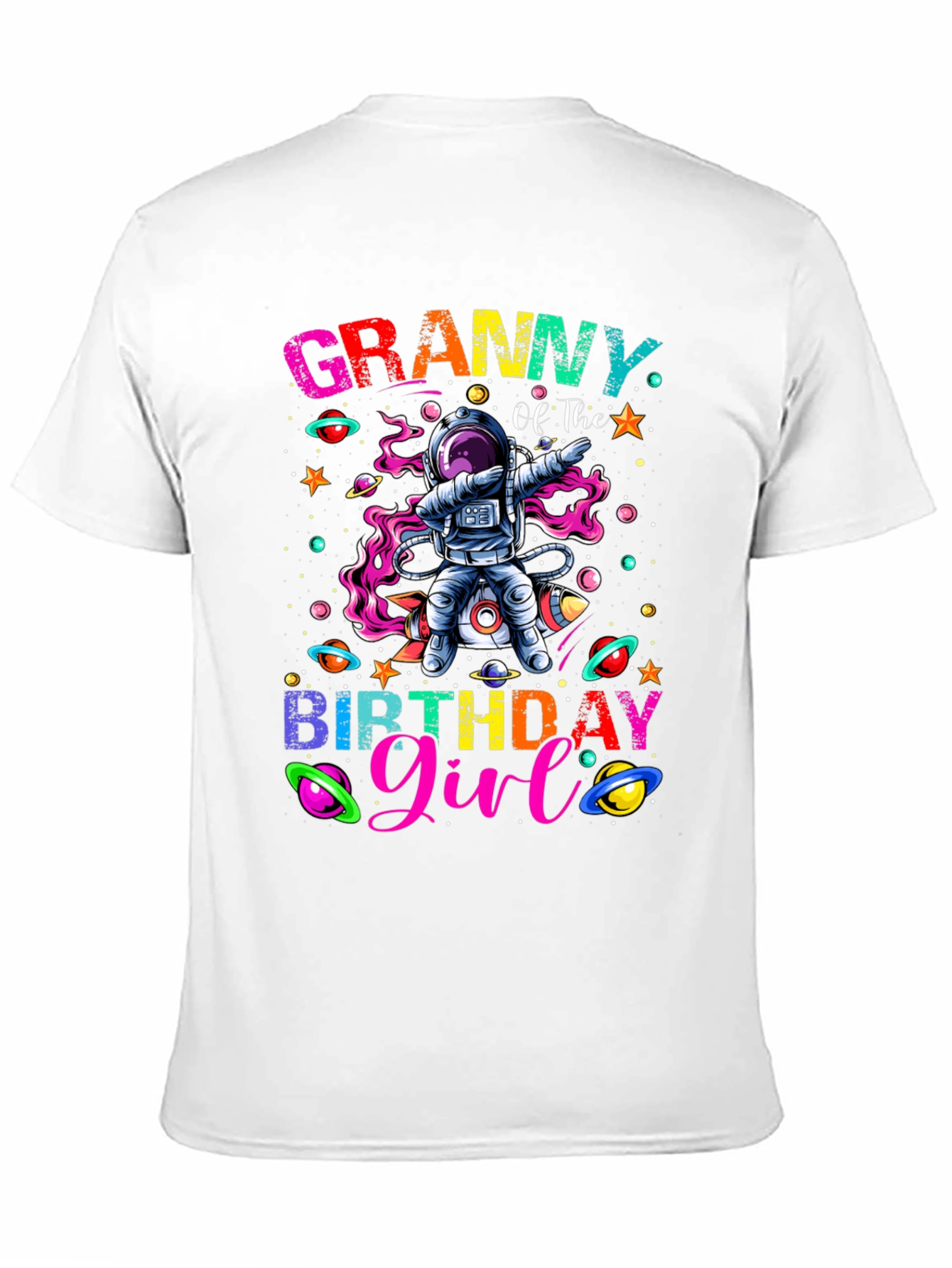 Granny Birthday Girl Space Astronaut T-Shirt