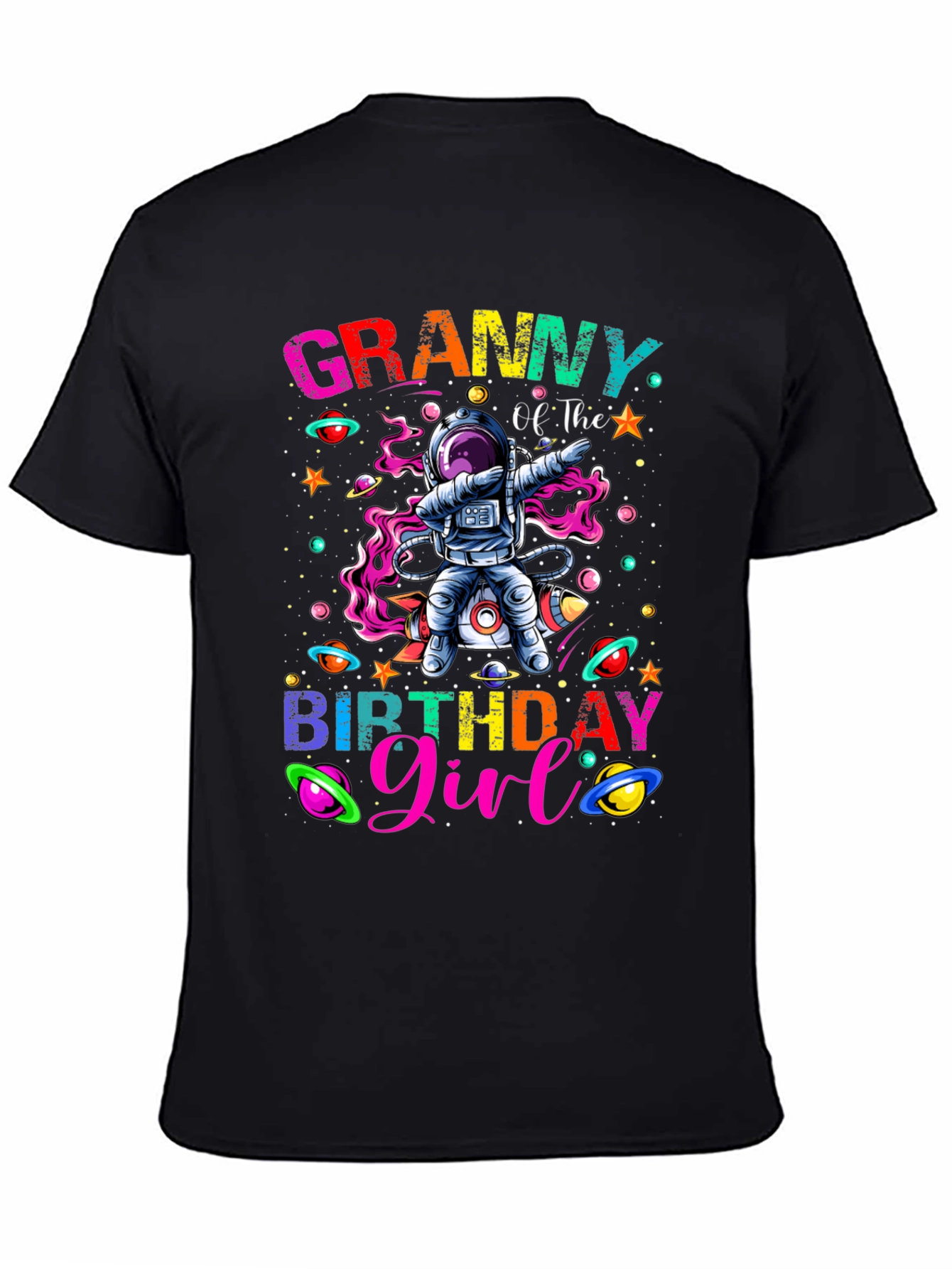 Granny Birthday Girl Space Astronaut T-Shirt