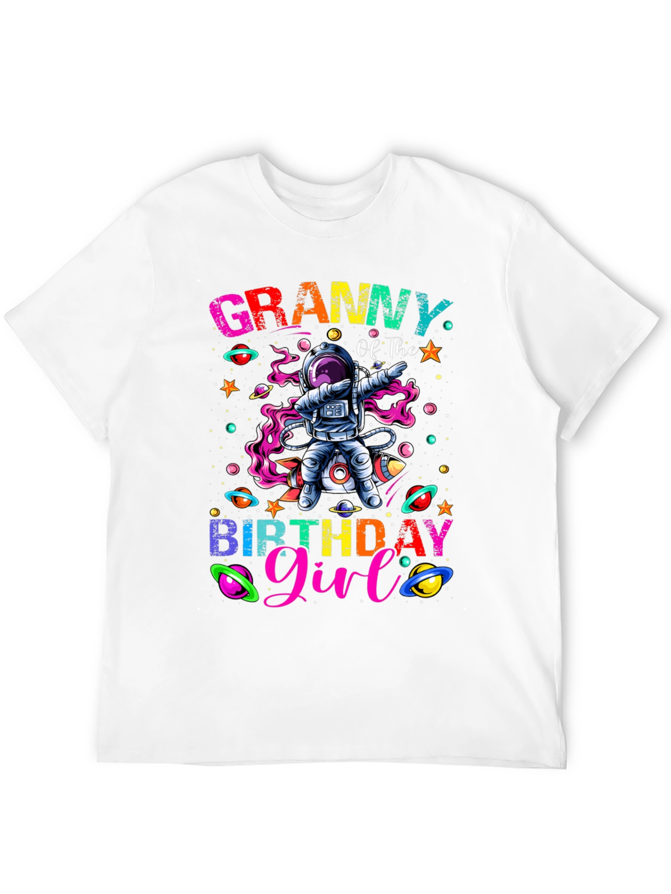 Granny Birthday Girl Space Astronaut T-Shirt